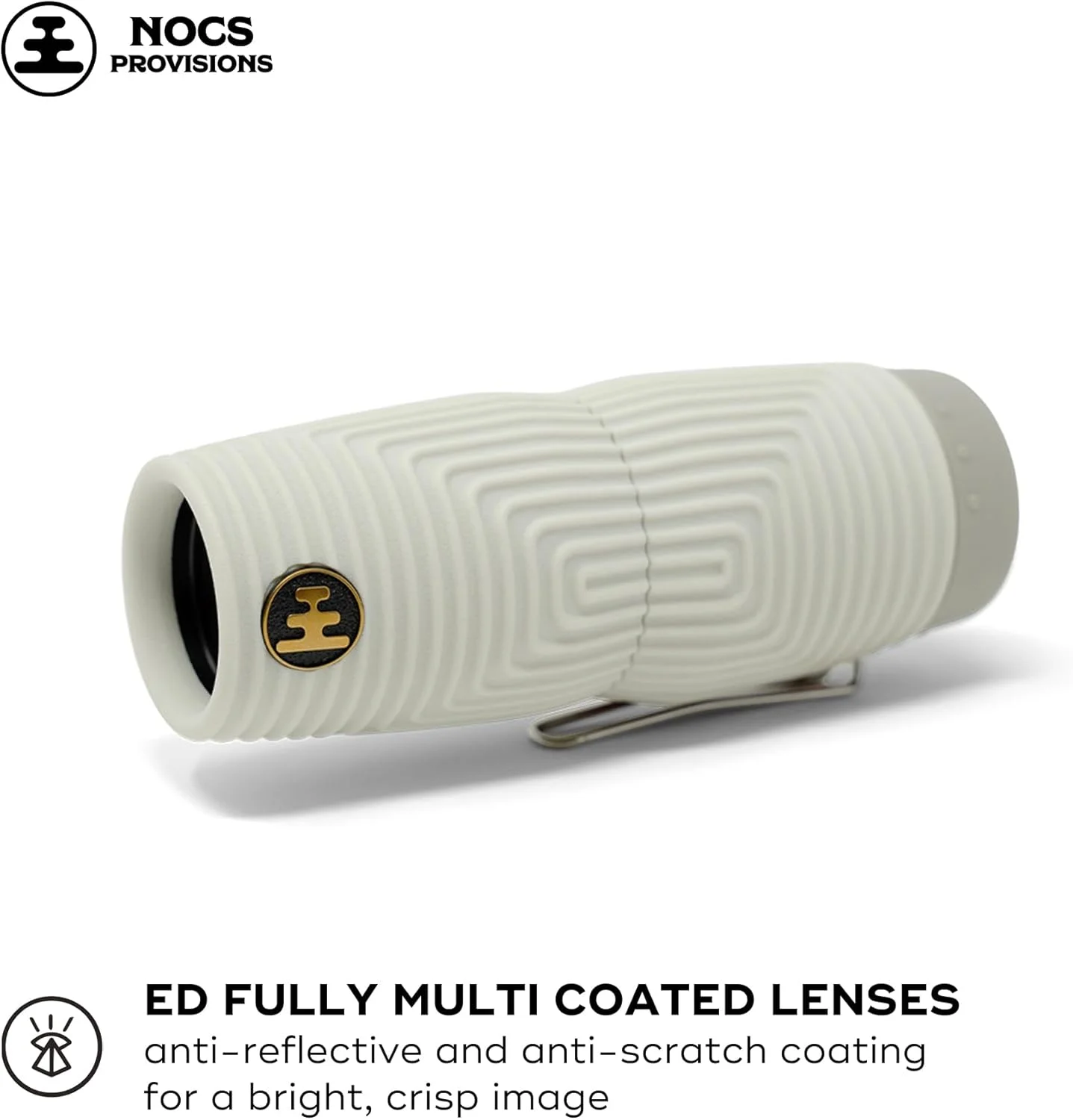 تک چشمی ضدآب Nocs Provisions Zero Tube 10x25 ED Glass – مقاوم، ضد ضربه و ضد مه برای بزرگسالان و کودکان، مناسب برای تماشای پرندگان، شکار و مسافرت - خاکستری استخوانی