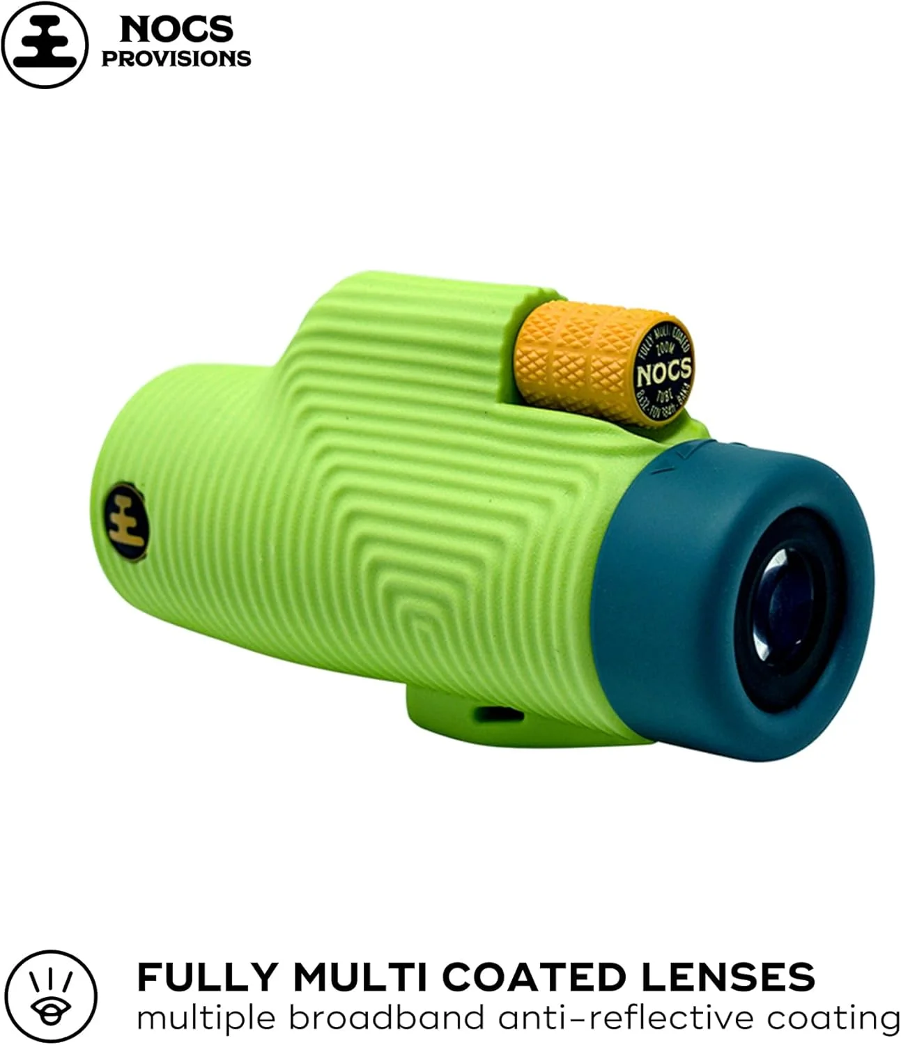تک چشمی Nocs Provisions Zoom Tube 8x32، تلسکوپ با بزرگنمایی 8 برابر، منشور Bak4، میدان دید گسترده برای تماشای پرندگان، کوله گردی و تماشای حیات وحش - سبز لیمویی