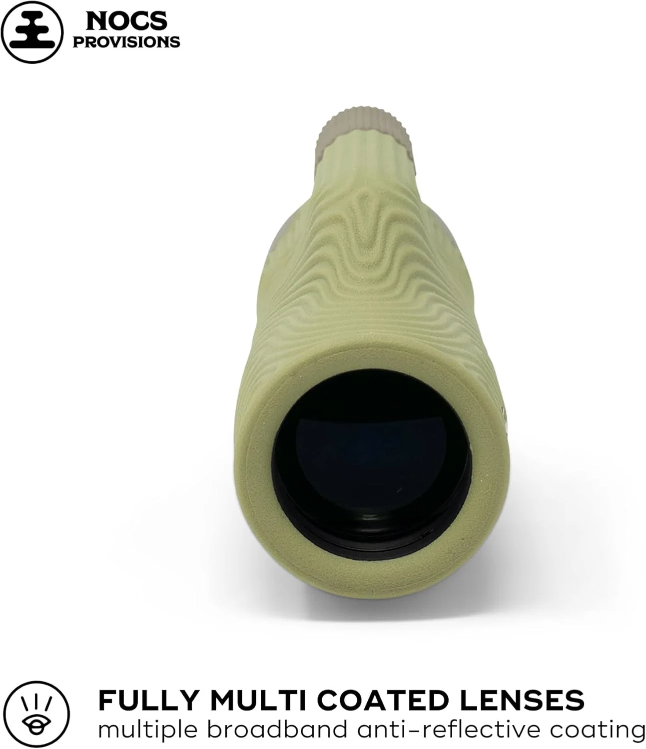 تک چشمی ضد آب Nocs Provisions Field Tube 10x32، تلسکوپ با بزرگنمایی 10 برابر، منشور Bak4، میدان دید گسترده برای تماشای پرندگان، کوله گردی و تماشای حیات وحش - سبز پندروسا