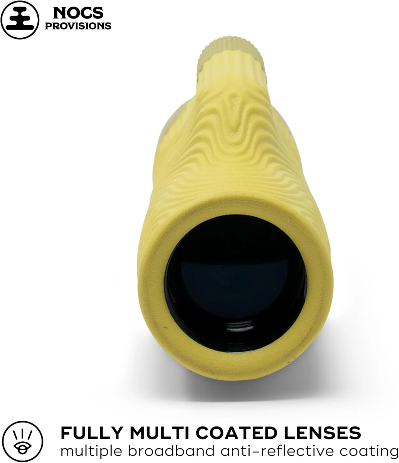 تک چشمی ضدآب Nocs Provisions Field Tube 8x32، تلسکوپ با بزرگنمایی 8 برابر، منشور Bak4، میدان دید گسترده برای تماشای پرندگان، کوله گردی و تماشای حیات وحش - زرد