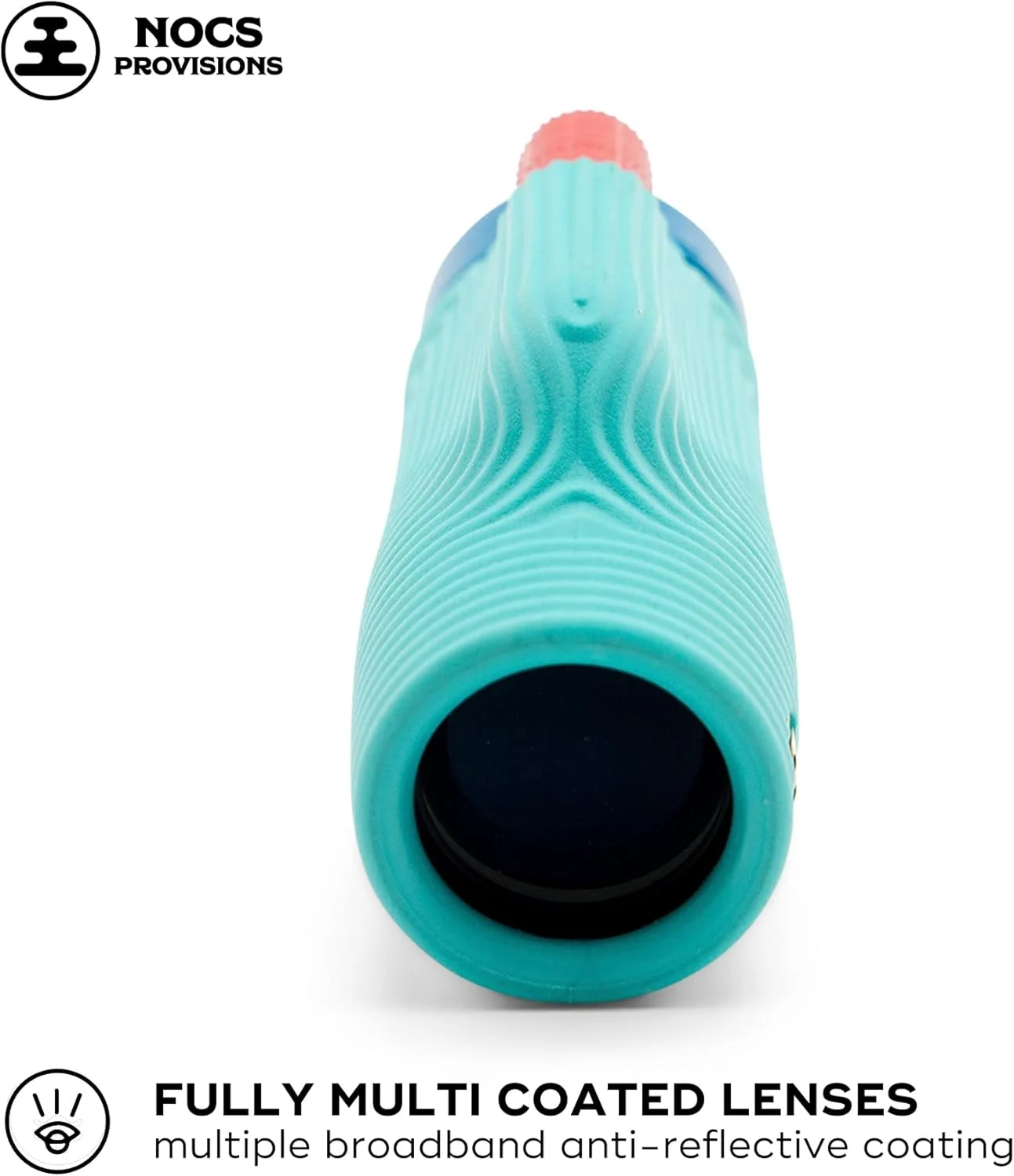 تک چشمی Nocs Provisions Zoom Tube 8x32، تلسکوپ با بزرگنمایی 8 برابر، منشور Bak4، میدان دید گسترده برای تماشای پرندگان، کوله گردی و تماشای حیات وحش - آبی تاهیتی