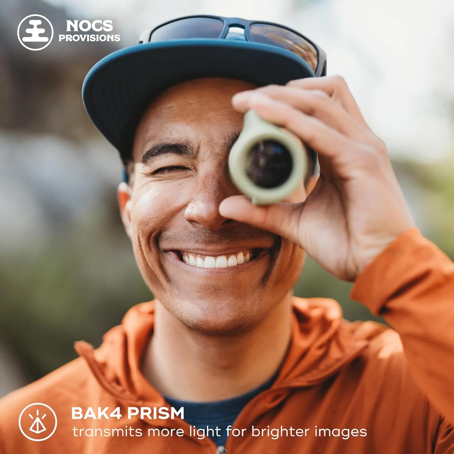 تک چشمی ضد آب Nocs Provisions Field Tube 10x32، تلسکوپ با بزرگنمایی 10 برابر، منشور Bak4، میدان دید گسترده برای تماشای پرندگان، کوله گردی و تماشای حیات وحش - سبز پندروسا