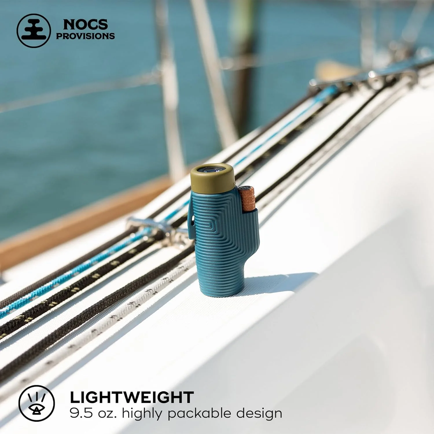 تک چشمی Nocs Provisions Zoom Tube 8x32، تلسکوپ با بزرگنمایی 8 برابر، منشور Bak4، میدان دید گسترده برای تماشای پرندگان، کوله گردی و تماشای حیات وحش - آبی نیلی II