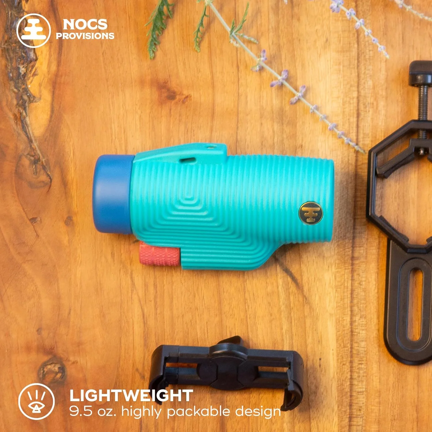 تک چشمی Nocs Provisions Zoom Tube 8x32، تلسکوپ با بزرگنمایی 8 برابر، منشور Bak4، میدان دید گسترده برای تماشای پرندگان، کوله گردی و تماشای حیات وحش - آبی تاهیتی