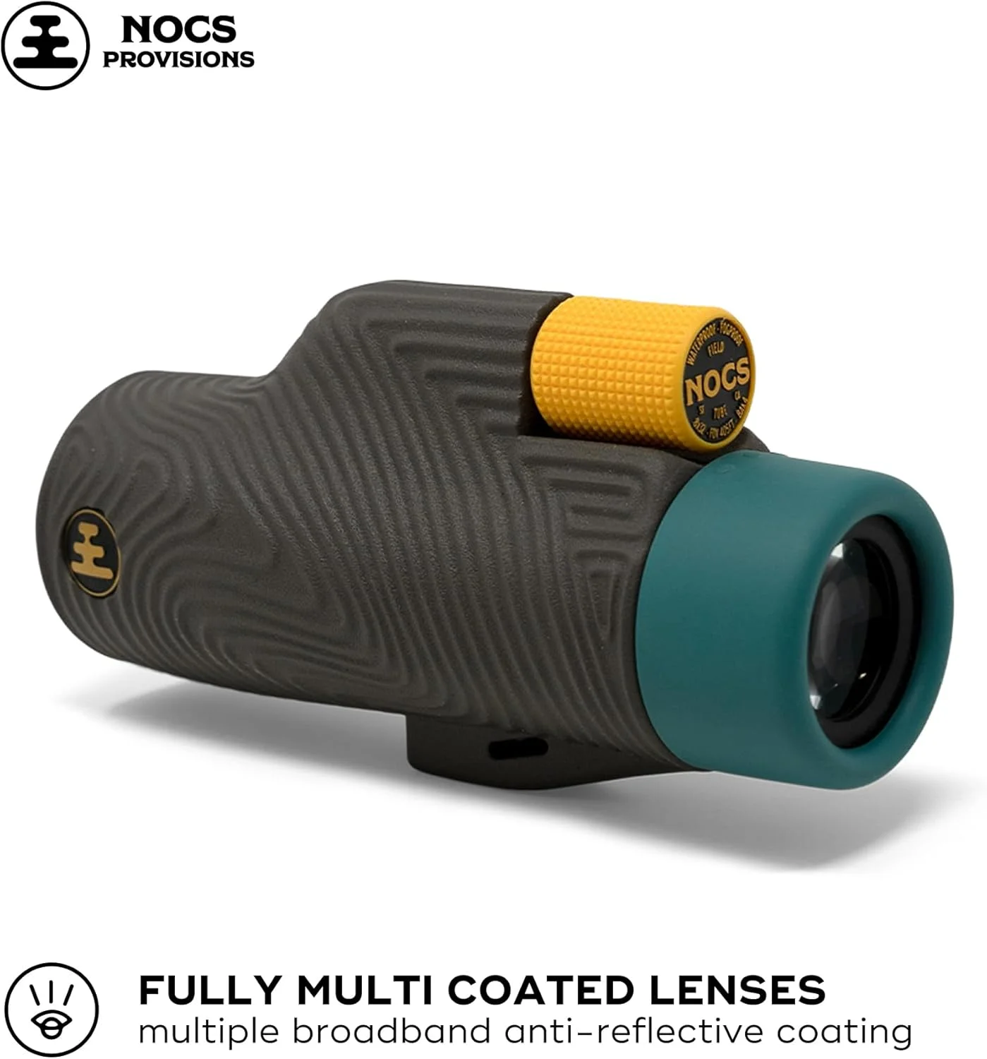 تک چشمی ضدآب Nocs Provisions Field Tube 8x32، تلسکوپ با بزرگنمایی 8 برابر، منشور Bak4، میدان دید گسترده برای تماشای پرندگان، کوله گردی و تماشای حیات وحش - مشکی ویرانی