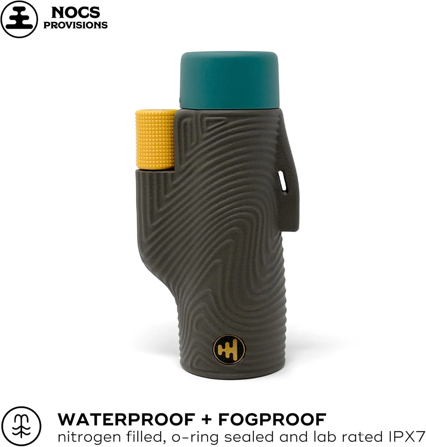 تک چشمی ضدآب Nocs Provisions Field Tube 8x32، تلسکوپ با بزرگنمایی 8 برابر، منشور Bak4، میدان دید گسترده برای تماشای پرندگان، کوله گردی و تماشای حیات وحش - مشکی ویرانی