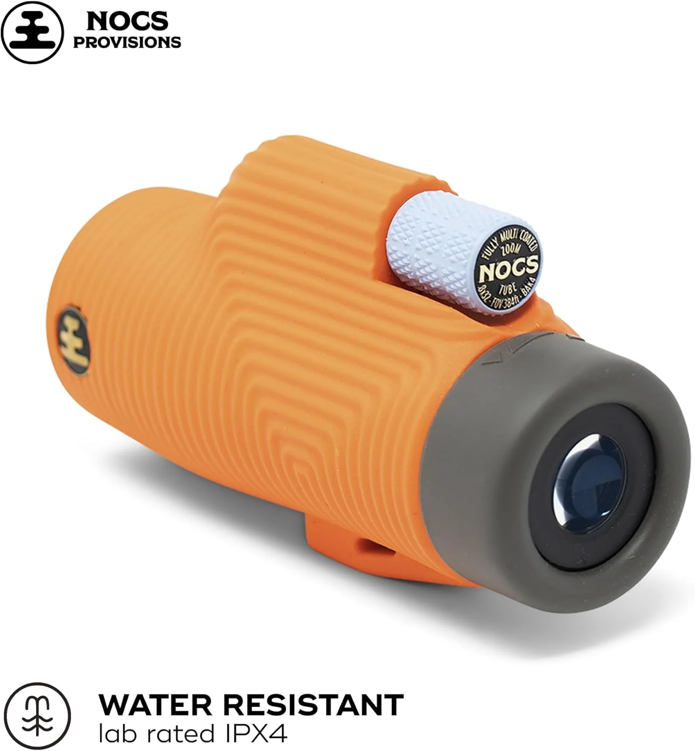 تک چشمی Nocs Provisions Zoom Tube 8x32، تلسکوپ با بزرگنمایی 8 برابر، منشور Bak4، میدان دید گسترده برای تماشای پرندگان، کوله گردی و تماشای حیات وحش - نارنجی بین المللی