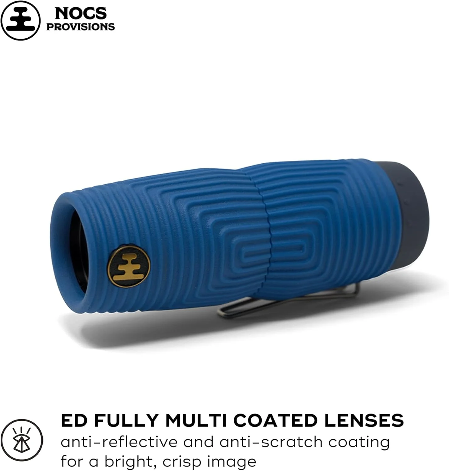 تک چشمی ضدآب Nocs Provisions Zero Tube 10x25 ED Glass - مقاوم، ضد ضربه و ضد مه برای بزرگسالان و کودکان، مناسب برای تماشای پرندگان، شکار و مسافرت - آبی الترامارین