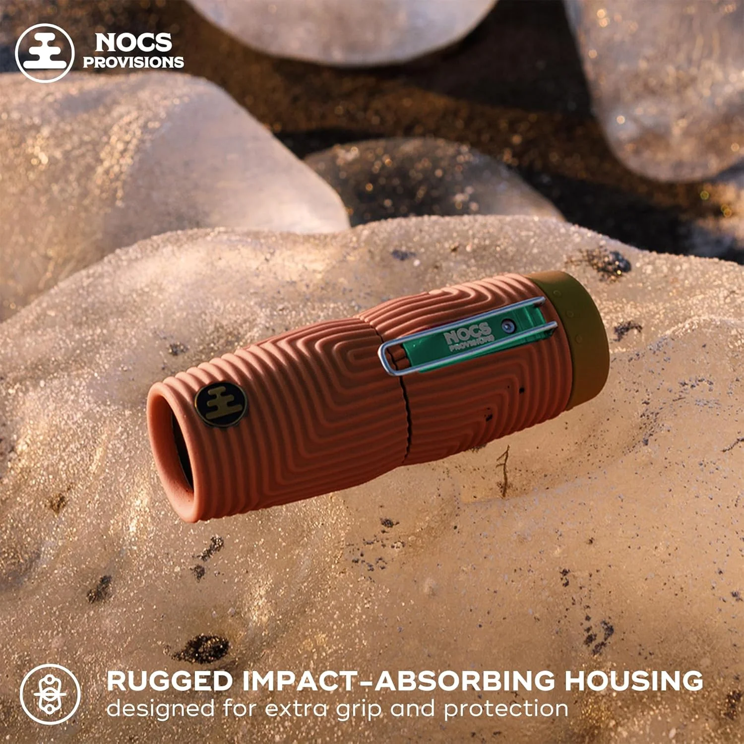 تک چشمی ضدآب Nocs Provisions Zero Tube 10x25 ED Glass - مقاوم، ضد ضربه و ضد مه برای بزرگسالان و کودکان، مناسب برای تماشای پرندگان، شکار و مسافرت - قرمز آف-پیست