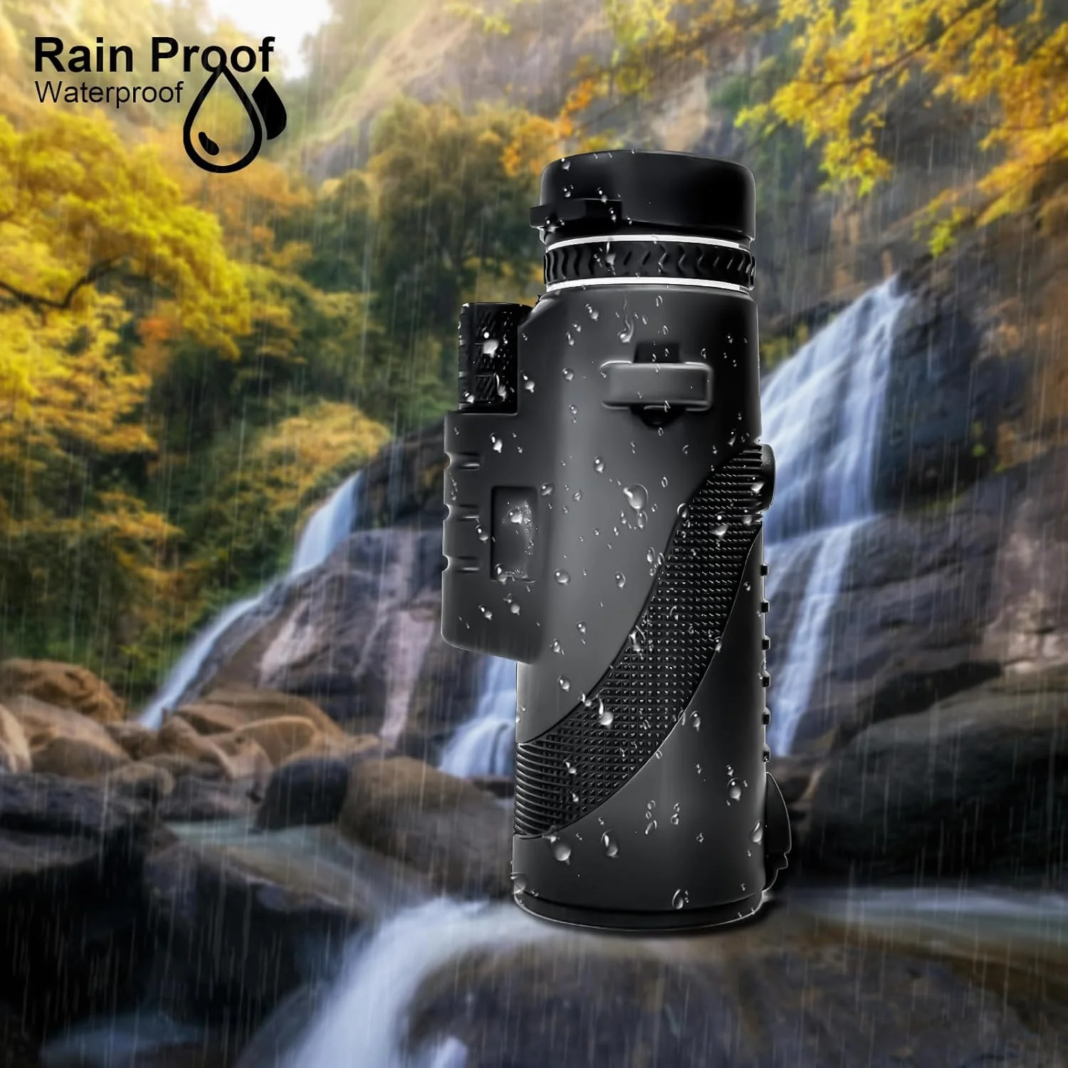 تک چشمی 40x60 بزرگسالان با قدرت بالا به همراه آداپتور تلفن هوشمند و سه پایه، مجهز به منشور BAK4 برای تماشای حیوانات، پرندگان، پیاده روی و مسافرت