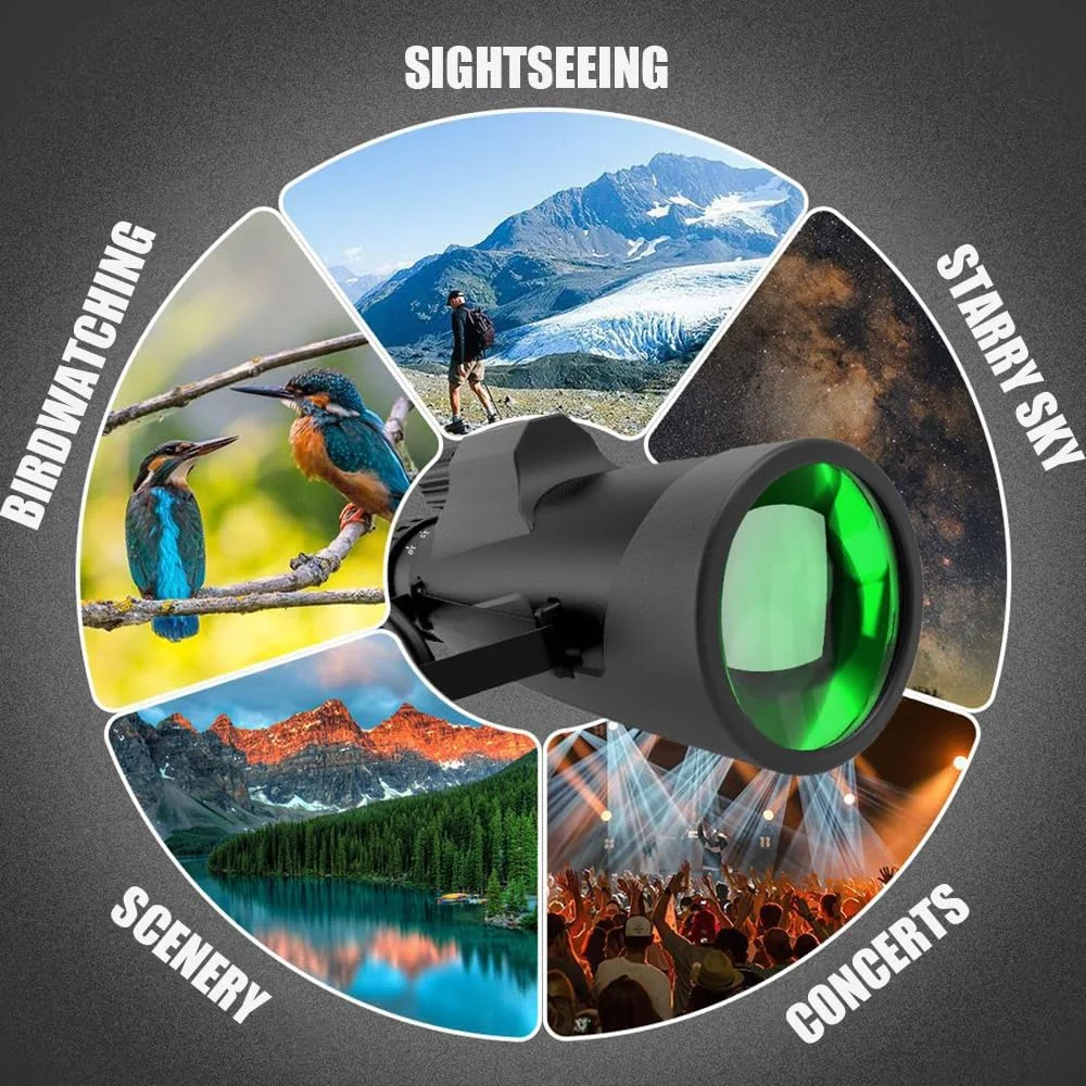 تلسکوپ تک چشمی زوم دار 10-30X50، ضد آب، قابل حمل، منشور BAK-4، لنز FMC، قدرت بالا، دید واضح در نور کم، به همراه آداپتور و سه پایه مقاوم برای شکار، پیاده روی، کمپینگ، هدیه برای آقایان
