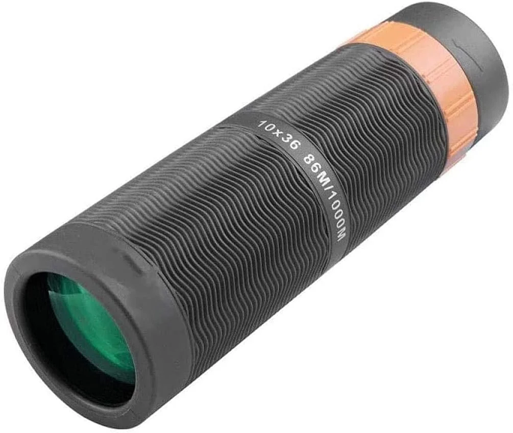 تلسکوپ تک چشمی - 10x36 ضدآب با منشور BAK4 FMC شفاف برای تماشای پرندگان، کمپینگ، پیاده روی و کنسرت