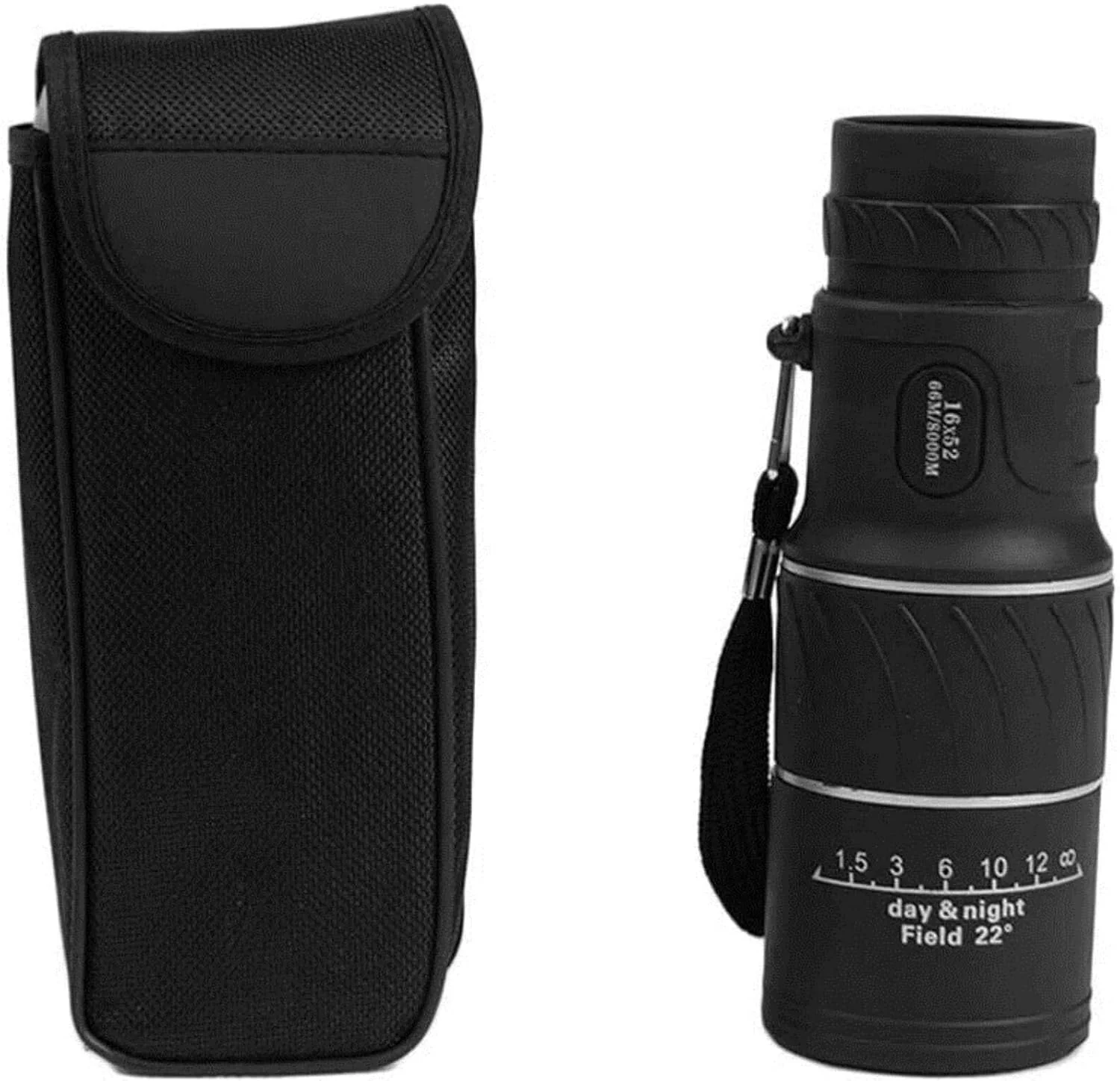 تلسکوپ تک چشمی 16x52 با منشور HD، ضد آب و ضد مه، شامل قطب نما، گیره تلفن هوشمند و سه پایه، محدوده زوم قابل حمل برای تماشای پرندگان، کمپینگ و استفاده در فضای باز