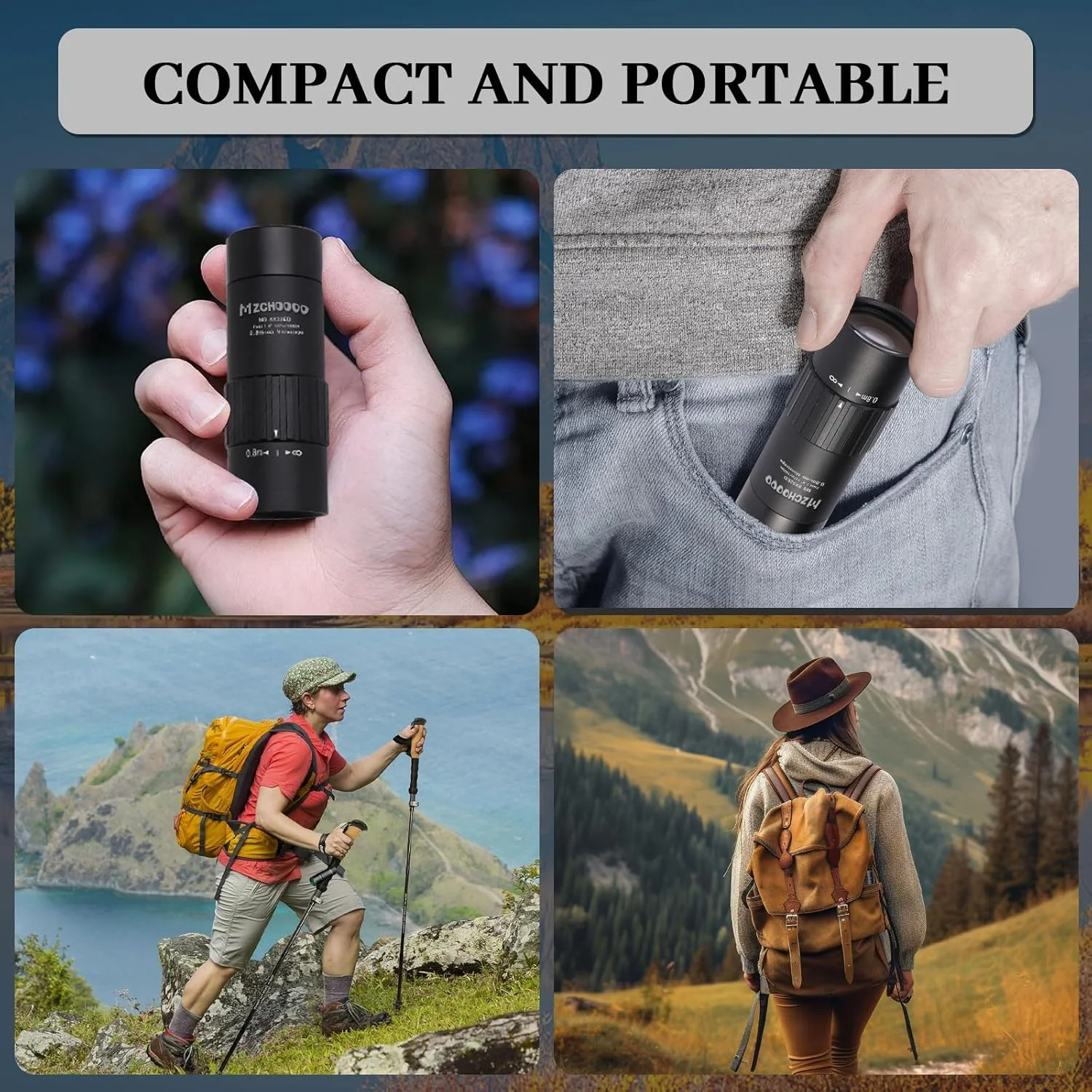 تلسکوپ تک چشمی 8x25 قدرت بالا، ضد آب و جمع و جور به همراه لوازم جانبی، مشکی تلسکوپ تک چشمی 8x25 قدرت بالا، ضد آب و جمع و جور به همراه لوازم جانبی، مشکی