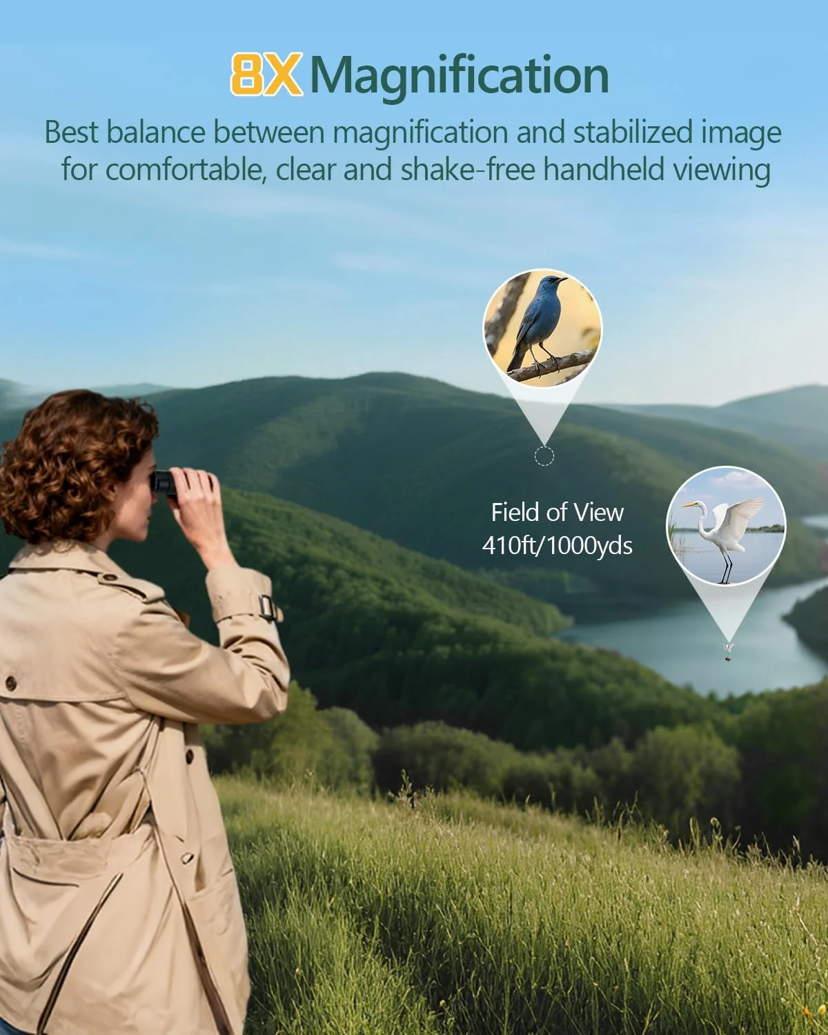 تلسکوپ تک چشمی 8x32 HD برای بزرگسالان، منشور FMC و BAK4، میدان دید گسترده، ضد آب و ضد مه، تلسکوپ جیبی دستی جمع و جور برای هدیه، تماشای پرندگان، شکار تلسکوپ تک چشمی 8x32 HD برای بزرگسالان، منشور FMC و BAK4، میدان دید گسترده، ضد آب و ضد مه، تلسکوپ جیبی دستی جمع و جور برای هدیه، تماشای پرندگان، شکار