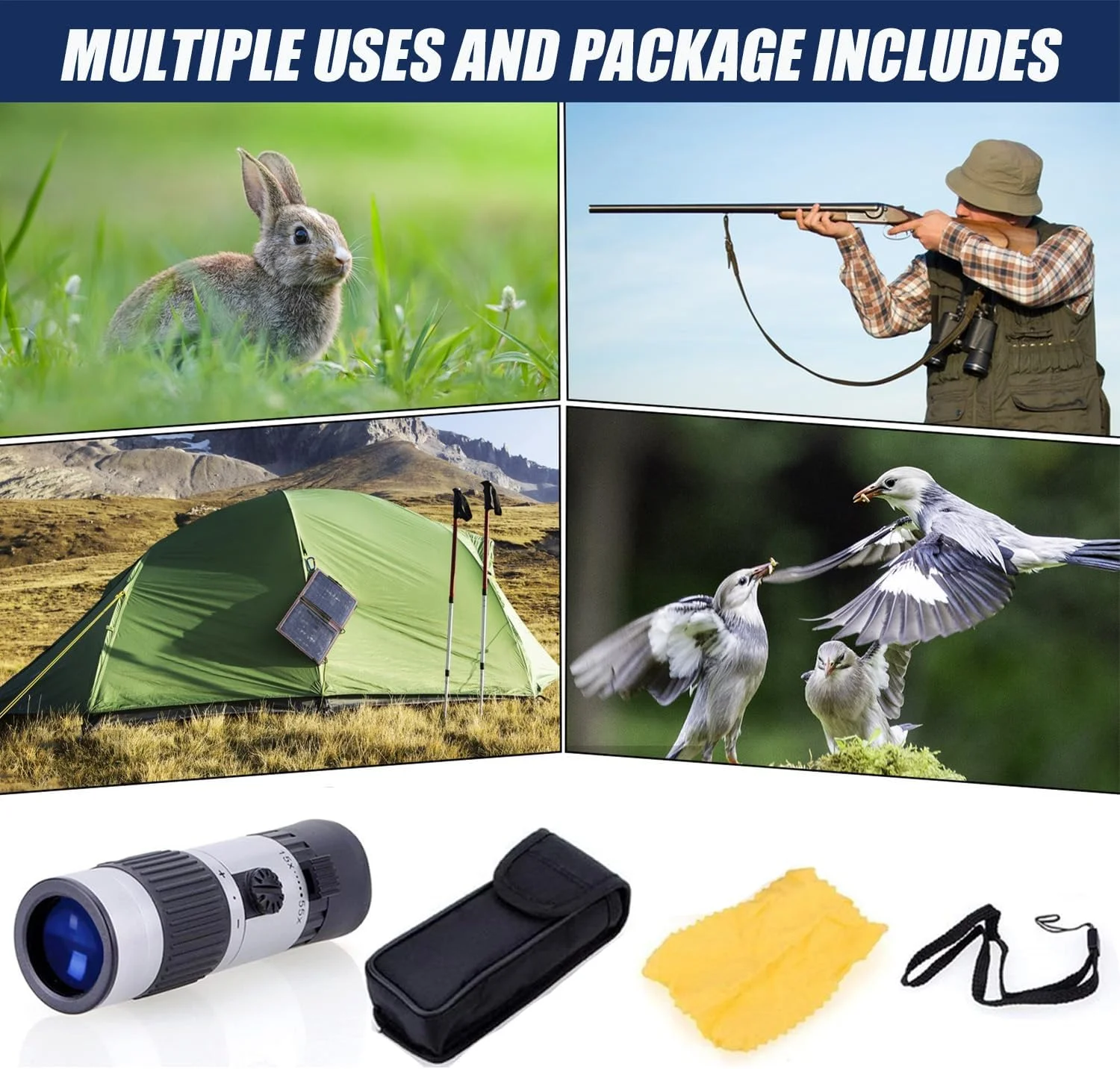 تلسکوپ تک چشمی جیبی رونگون 15-55X21، جمع و جور و قدرتمند، مناسب برای بزرگسالان، تماشای ستارگان، شکار، حیات وحش، تماشای پرندگان، مسافرت، کمپینگ و پیاده روی، هدیه برای پدر تلسکوپ تک چشمی جیبی رونگون 15-55X21، جمع و جور و قدرتمند، مناسب برای بزرگسالان، تماشای ستارگان، شکار، حیات وحش، تماشای پرندگان، مسافرت، کمپینگ و پیاده روی، هدیه برای پدر