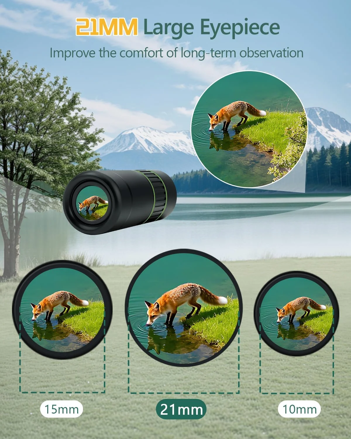 تلسکوپ تک چشمی 8x32 HD برای بزرگسالان، منشور FMC و BAK4، میدان دید گسترده، ضد آب و ضد مه، تلسکوپ جیبی دستی جمع و جور برای هدیه، تماشای پرندگان، شکار تلسکوپ تک چشمی 8x32 HD برای بزرگسالان، منشور FMC و BAK4، میدان دید گسترده، ضد آب و ضد مه، تلسکوپ جیبی دستی جمع و جور برای هدیه، تماشای پرندگان، شکار