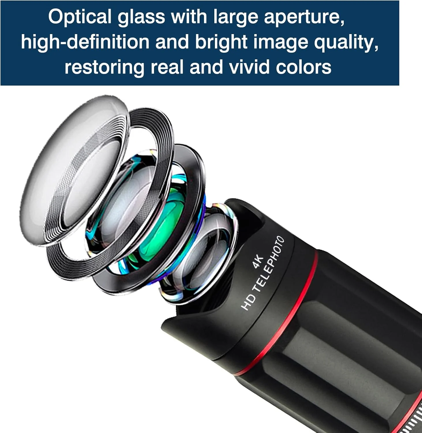 تلسکوپ تک چشمی 40X برای گوشی های هوشمند، وضوح بالا برای کنسرت موسیقی، تماشای حیات وحش، مسافرت، کمپینگ و پیاده روی تلسکوپ تک چشمی 40X برای گوشی های هوشمند، وضوح بالا برای کنسرت موسیقی، تماشای حیات وحش، مسافرت، کمپینگ و پیاده روی