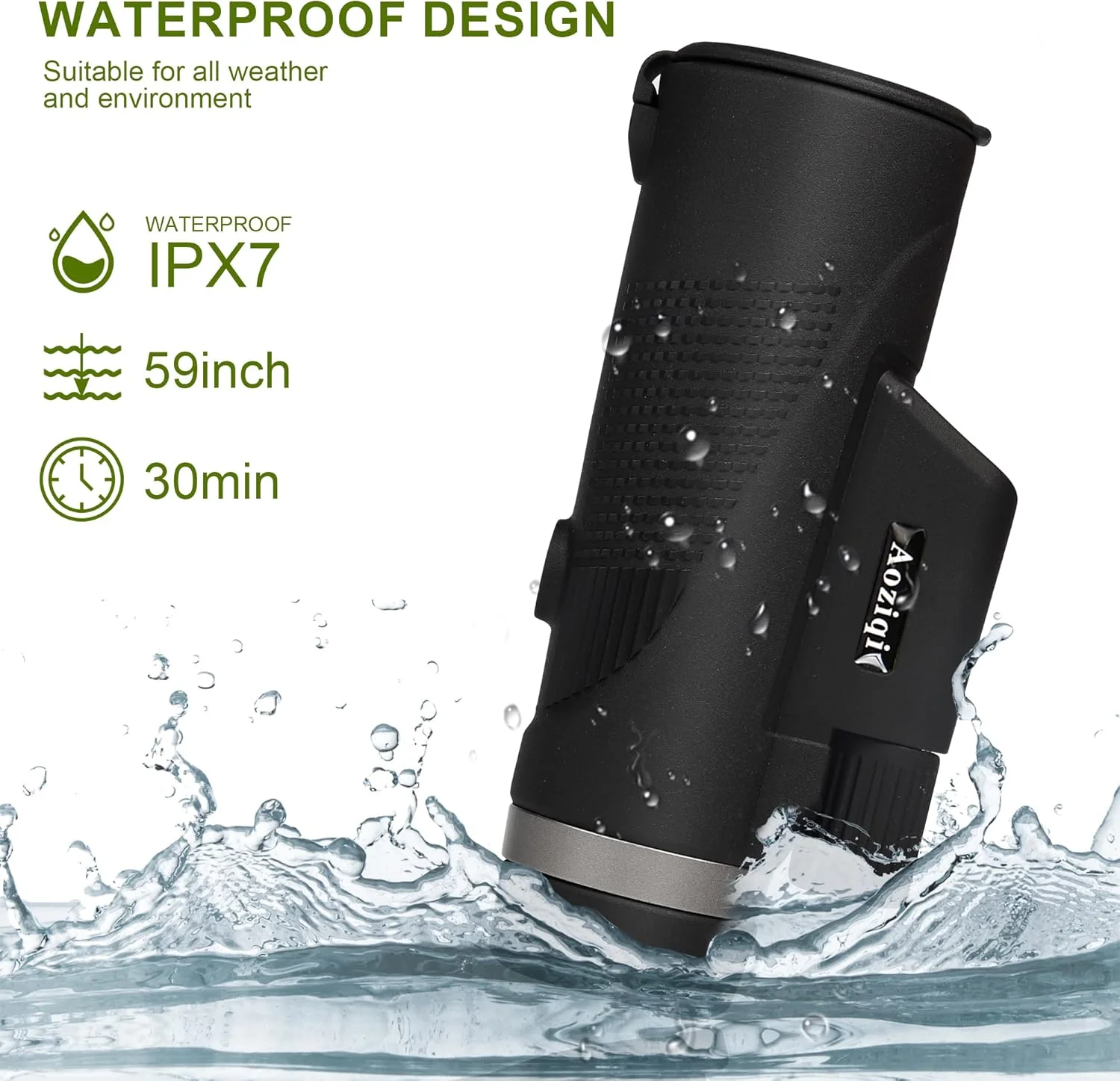 تلسکوپ تک چشمی 12x55 HD با نگهدارنده تلفن هوشمند، ضد آب، ضد مه، جمع و جور برای تماشای پرندگان، شکار، کمپینگ، مسافرت، تماشای ستارگان