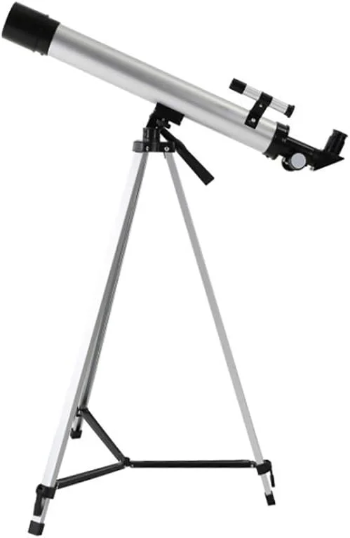 تلسکوپ تک چشمی حرفه ای HD مناسب فضای باز به همراه سه پایه آلومینیومی داخلی با قابلیت تنظیم ارتفاع 90 درجه و طراحی ارگونومیک، مناسب برای کودکان