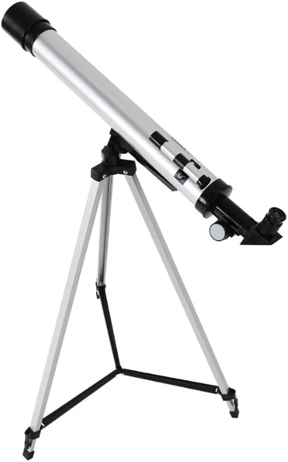 تلسکوپ تک چشمی حرفه ای HD مناسب فضای باز به همراه سه پایه آلومینیومی داخلی با قابلیت تنظیم ارتفاع 90 درجه و طراحی ارگونومیک، مناسب برای کودکان