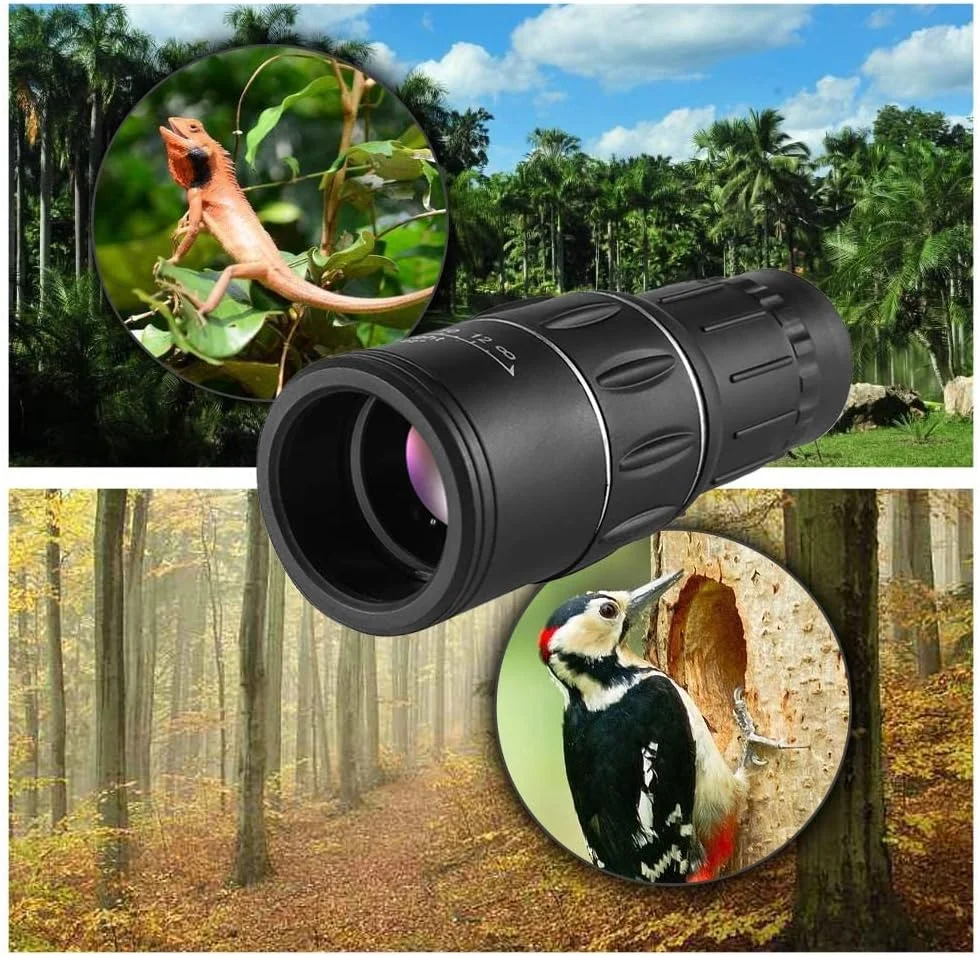 تلسکوپ تک چشمی دو کانونی قدرتمند 16X52، قابل حمل و مناسب فضای باز برای تماشای پرندگان