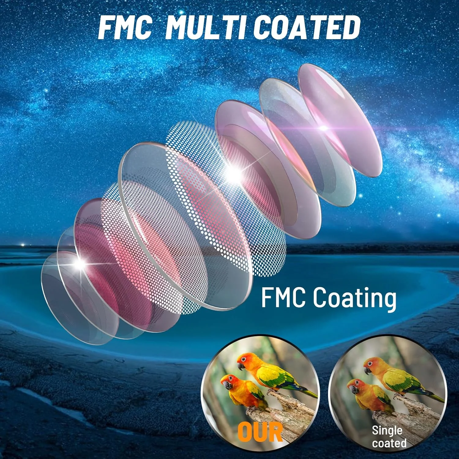 تلسکوپ تک چشمی، تک چشمی برای بزرگسالان با قدرت بالا با منشور BAK-4، لنز FMC، زاویه دید باز 8 درجه، محدوده تک چشمی HD 16x56 برای تماشای ستارگان، تماشای پرندگان با نگهدارنده تلفن و سه پایه (نارنجی) تلسکوپ تک چشمی، تک چشمی برای بزرگسالان با قدرت بالا با منشور BAK-4، لنز FMC، زاویه دید باز 8 درجه، محدوده تک چشمی HD 16x56 برای تماشای ستارگان، تماشای پرندگان با نگهدارنده تلفن و سه پایه (نارنجی)