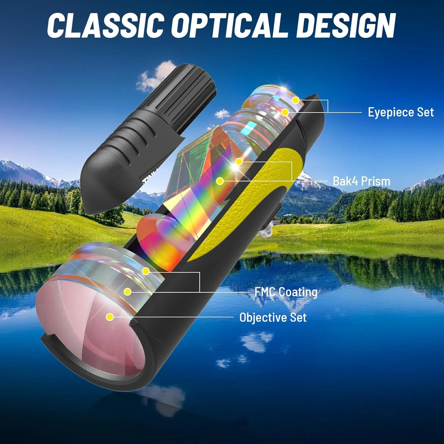 تلسکوپ تک چشمی، تک چشمی برای بزرگسالان با قدرت بالا با منشور BAK-4، لنز FMC، زاویه دید عریض 8 درجه، محدوده تک چشمی HD 16x56 برای تماشای ستارگان، تماشای پرندگان با نگهدارنده تلفن و سه پایه (زرد) تلسکوپ تک چشمی، تک چشمی برای بزرگسالان با قدرت بالا با منشور BAK-4، لنز FMC، زاویه دید عریض 8 درجه، محدوده تک چشمی HD 16x56 برای تماشای ستارگان، تماشای پرندگان با نگهدارنده تلفن و سه پایه (زرد)