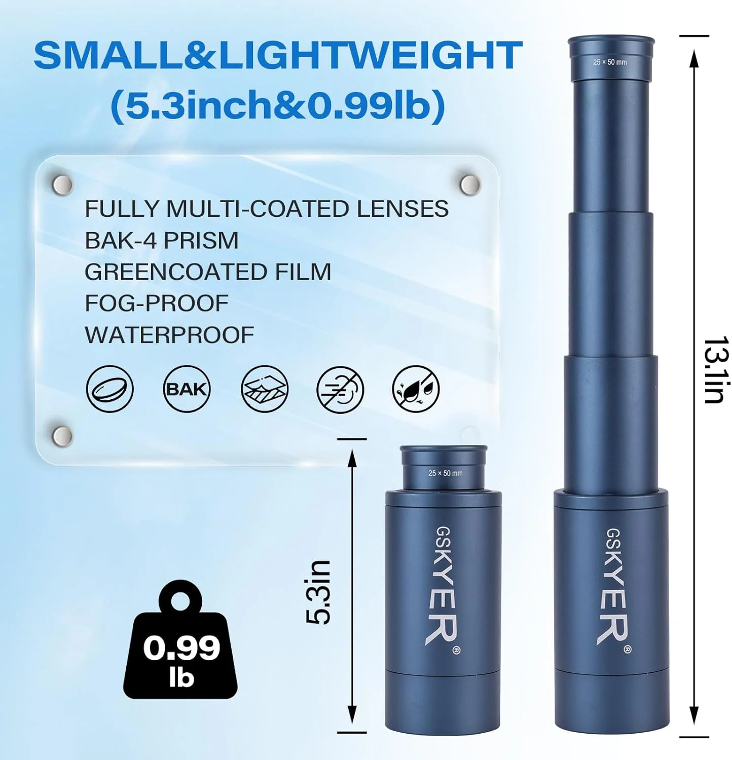 تلسکوپ تک چشمی 25x50، تک چشمی برای بزرگسالان با قدرت بالا: محدوده زوم HD جمع و جور برای مردان، ابزار جالب با منشور BAK4 و لنز FMC، دوربین دزدان دریایی برای کودکان، مناسب برای تماشا، شکار، کمپینگ تلسکوپ تک چشمی 25x50، تک چشمی برای بزرگسالان با قدرت بالا: محدوده زوم HD جمع و جور برای مردان، ابزار جالب با منشور BAK4 و لنز FMC، دوربین دزدان دریایی برای کودکان، مناسب برای تماشا، شکار، کمپینگ