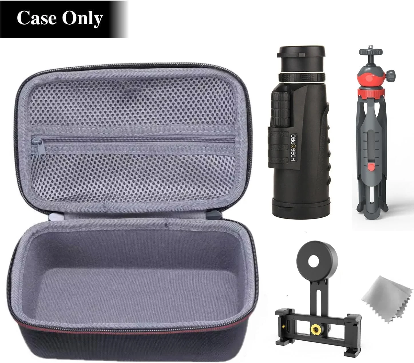 کیف حمل سخت سازگار با Gosky 12X55، Titan 12X50، Pankoo 12X50، 40X60، PhysioPhyx 80x100، Viajero 12x55 تلسکوپ تک چشمی با وضوح بالا (فقط کیف)