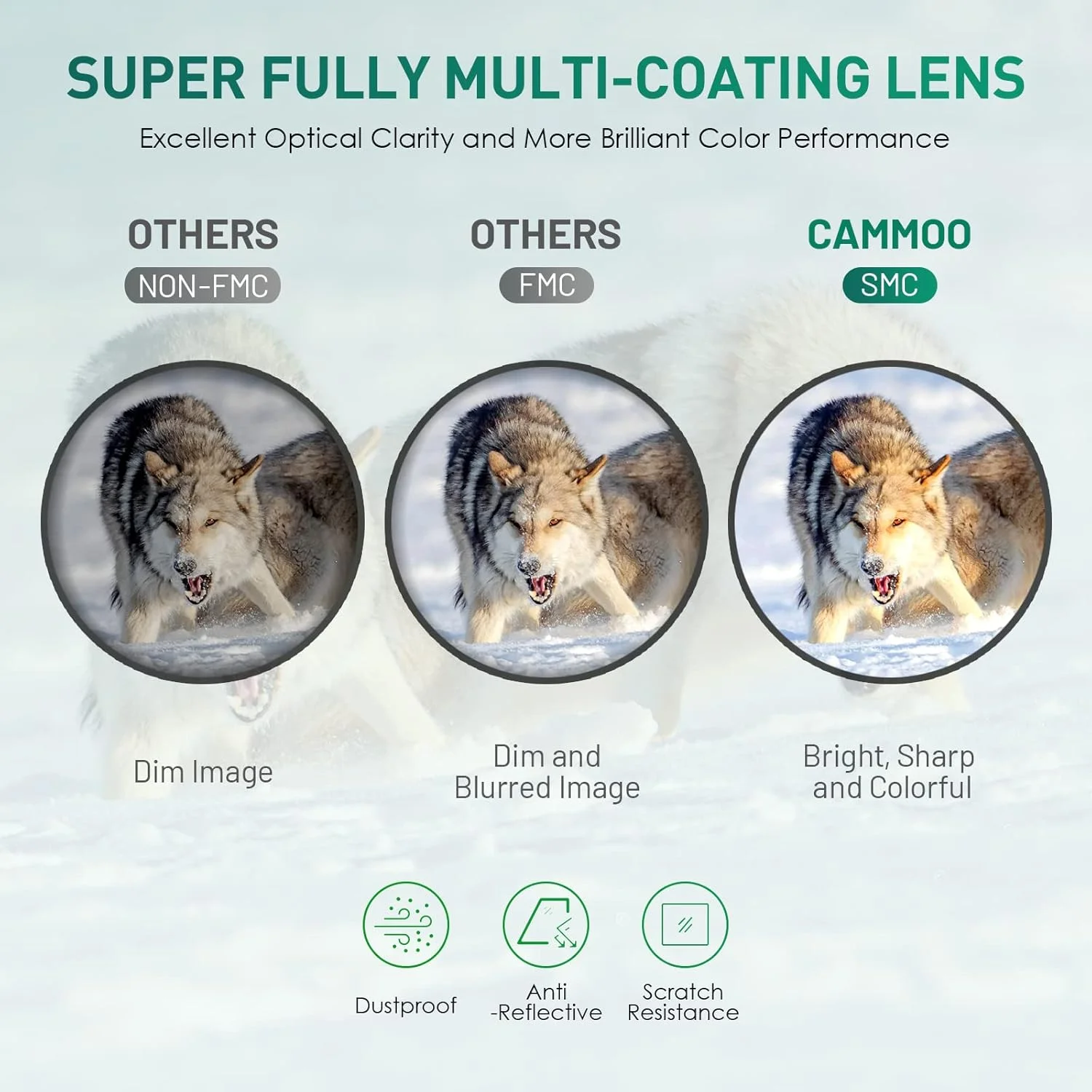 تک چشمی 12x50 CAMMOO برای بزرگسالان، دید وسیع تر در نور کم با منشور BAK4 و لنز SMC، مناسب برای مردان، ضد آب و ضد لغزش، تلسکوپ تک چشمی برای پیاده روی و شکار