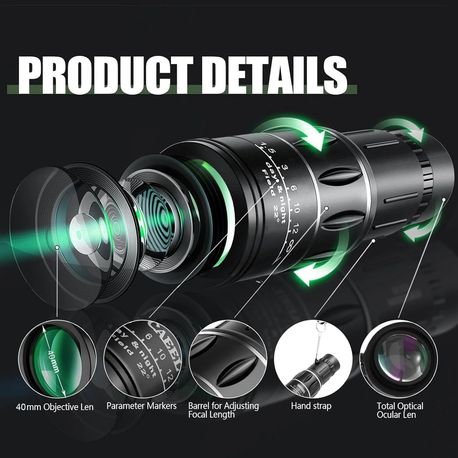 تلسکوپ مونوکولار کوچک 8X42، هدیه تولد برای مردان، پدر، همسر، پسران نوجوان، هدیه فیل سفید برای بزرگسالان، منشور BAK4 و FMC برای تماشای پرندگان، شکار در فضای باز، ابزارهای جالب
