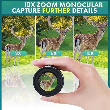 تلسکوپ مونوکولار مینی 10X42 سبک وزن، هدیه تولد برای مردان، پدر، شوهر، پسران نوجوان، منشور BAK4 و FMC برای تماشای پرندگان، پیاده روی در فضای باز، ابزارهای جالب تلسکوپ مونوکولار مینی 10X42 سبک وزن، هدیه تولد برای مردان، پدر، شوهر، پسران نوجوان، منشور BAK4 و FMC برای تماشای پرندگان، پیاده روی در فضای باز، ابزارهای جالب
