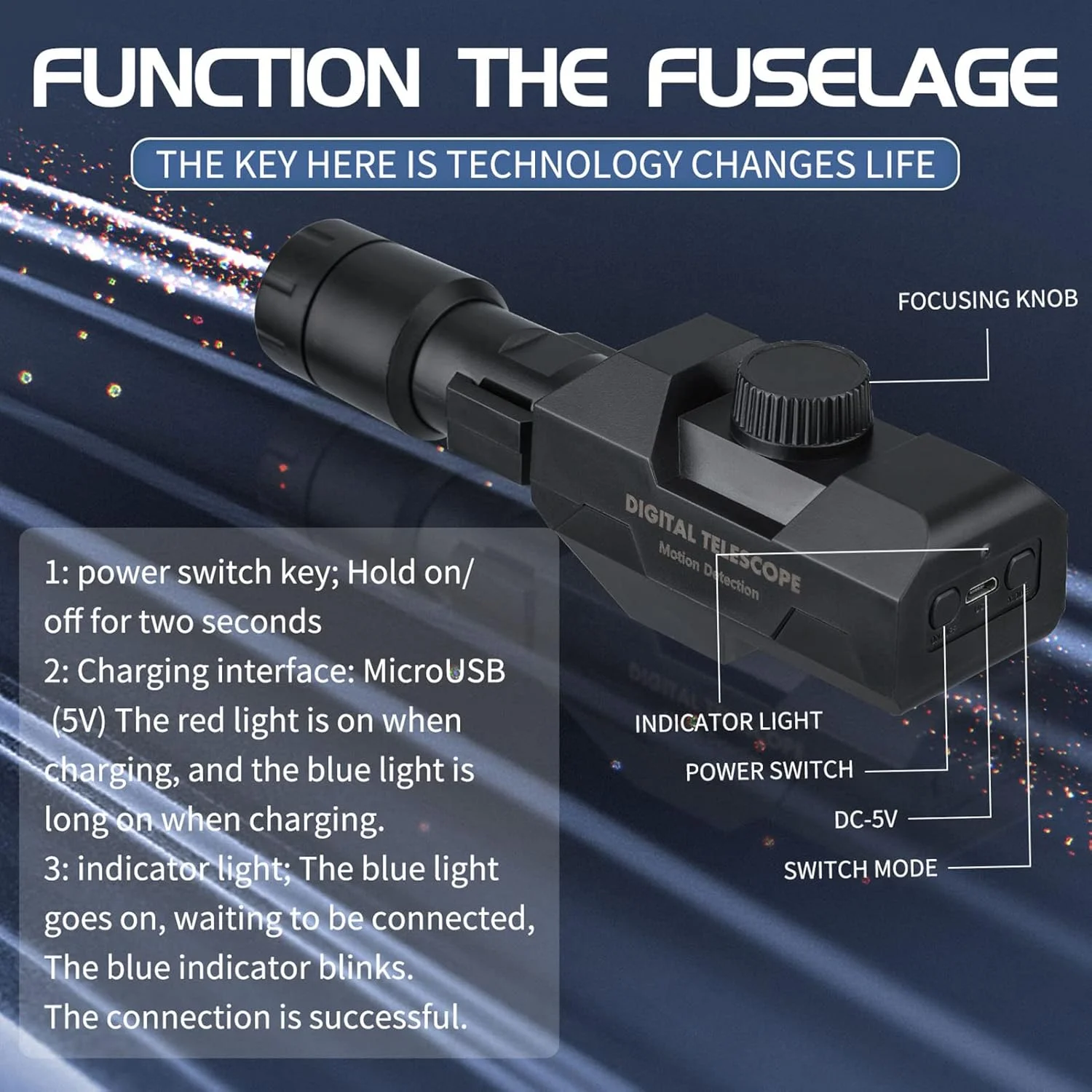 تلسکوپ تک چشمی دیجیتال برای بزرگسالان، زوم 70X با کیفیت بالا 1920X1080 WIFI به همراه سه پایه، قابلیت تشخیص حرکت مناسب برای تماشای حیات وحش، مناظر و کنسرت ها