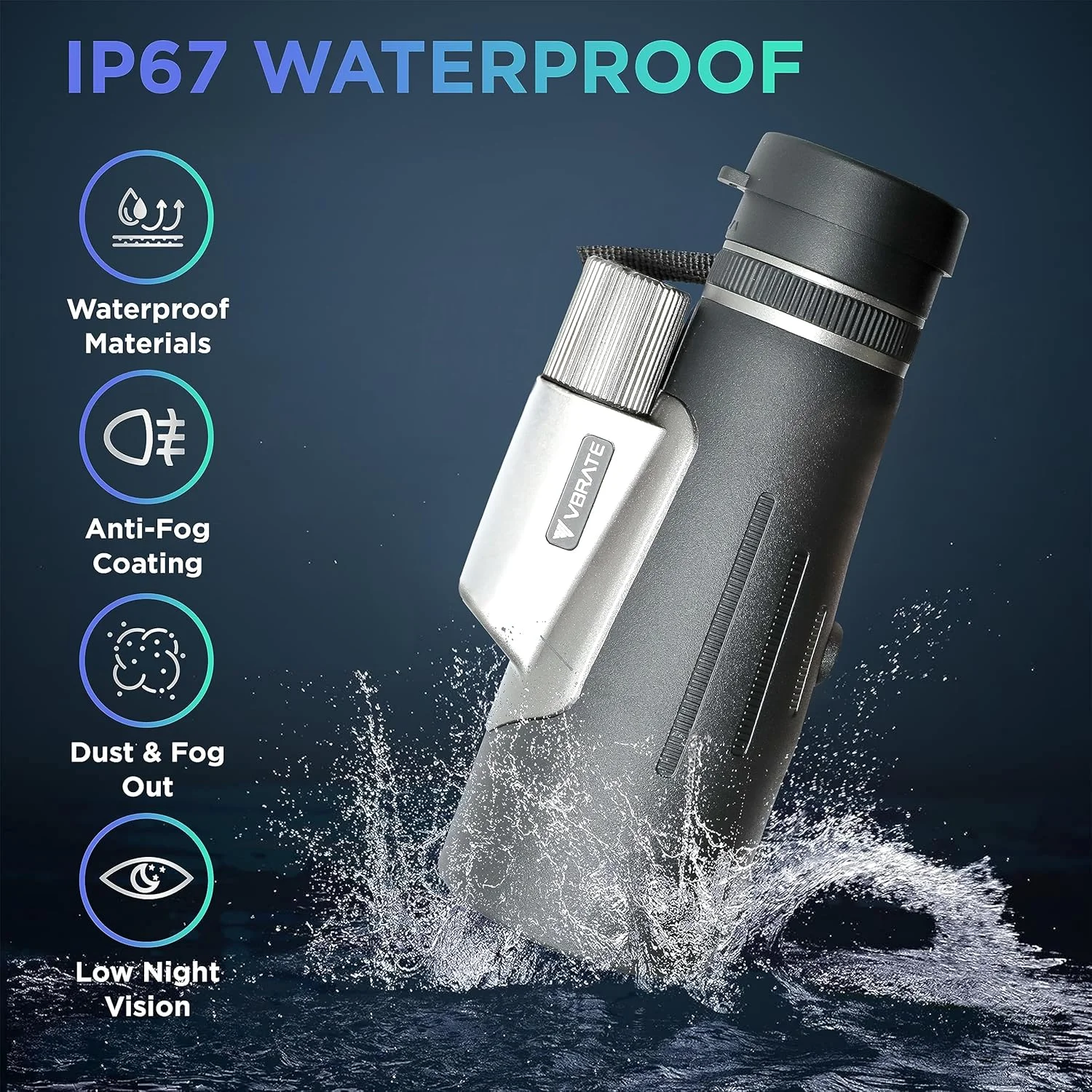 تلسکوپ تک چشمی 12x56 HD برای بزرگسالان - قدرت بالا، میدان دید گسترده، دید در نور کم - ضد آب، جمع و جور و قابل حمل - برای تماشای پرندگان، ستاره‌نگاری، مسافرت - شامل آداپتور تلفن و سه پایه