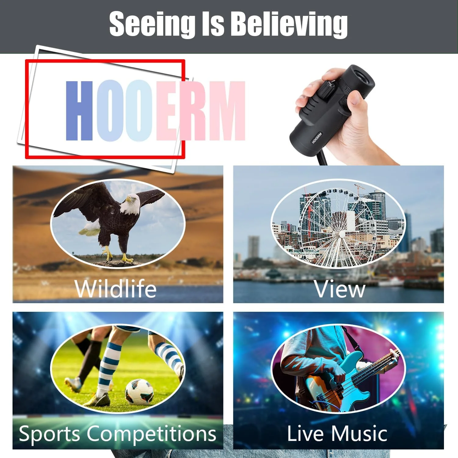 تلسکوپ تک چشمی 12x50 با قدرت بالا برای تلفن هوشمند به همراه سه پایه، تک چشمی HD سبک وزن BAK-4 منشوری برای بزرگسالان مناسب پیاده روی، شکار، تماشای ستارگان، تماشای پرندگان، کمپینگ و مسافرت