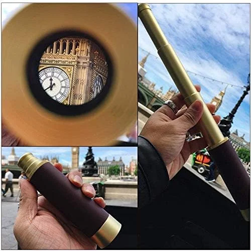 تلسکوپ جیبی یک چشمی زوم دار 25x30 مدل قدیمی دزدان دریایی، تلسکوپ دستی تاشو قابل حمل با لنز BAK-4، دوربین تک چشمی قدیمی برای کودکان