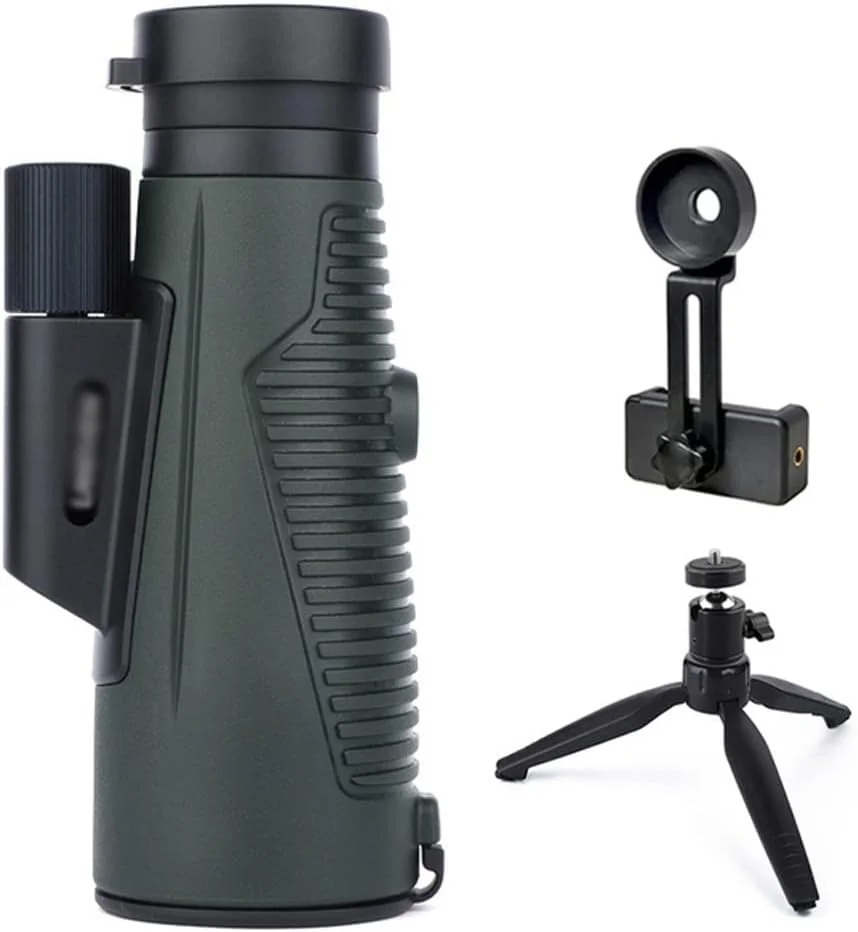 تلسکوپ تک چشمی قدرتمند با شیشه ED 12X56 منشور با پوشش اصلاح فاز برای شکار، پیاده روی، مسافرت و گردشگری (رنگ: A) (B)