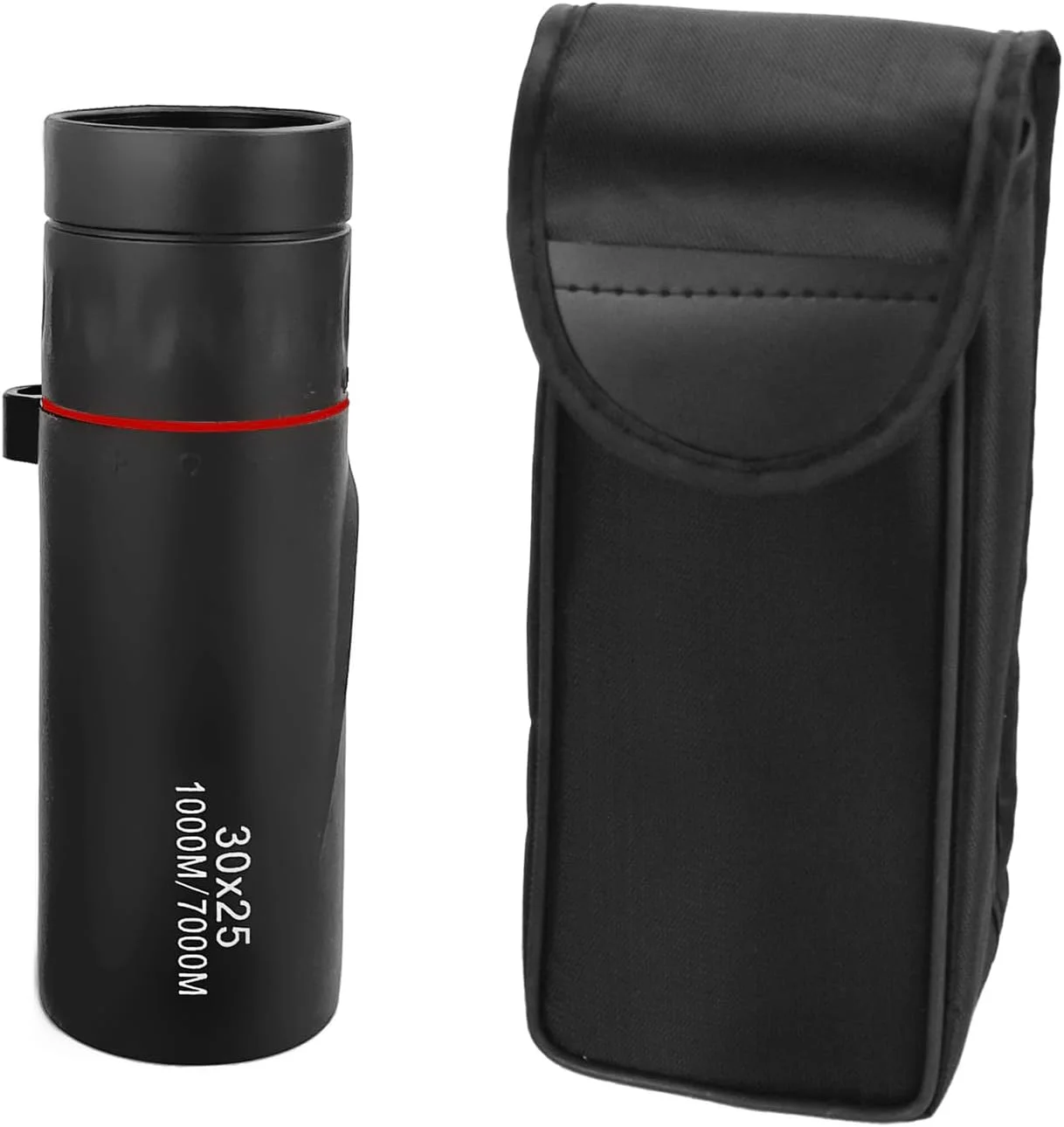 تلسکوپ مونوچشمی جیبی کوچک 30x25 با کیف حمل برای پیاده روی، کمپینگ، تماشای حیات وحش، ماه، بازی های ورزشی و کنسرت