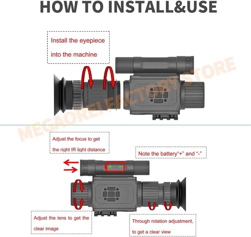 دوربین تک چشمی دیجیتال دید در روز و شب NK008 1080P با تلسکوپ دیجیتال مادون قرمز 940 نانومتری برای کمپینگ و مشاهده (NK008-50-IR940) دوربین تک چشمی دیجیتال دید در روز و شب NK008 1080P با تلسکوپ دیجیتال مادون قرمز 940 نانومتری برای کمپینگ و مشاهده (NK008-50-IR940)