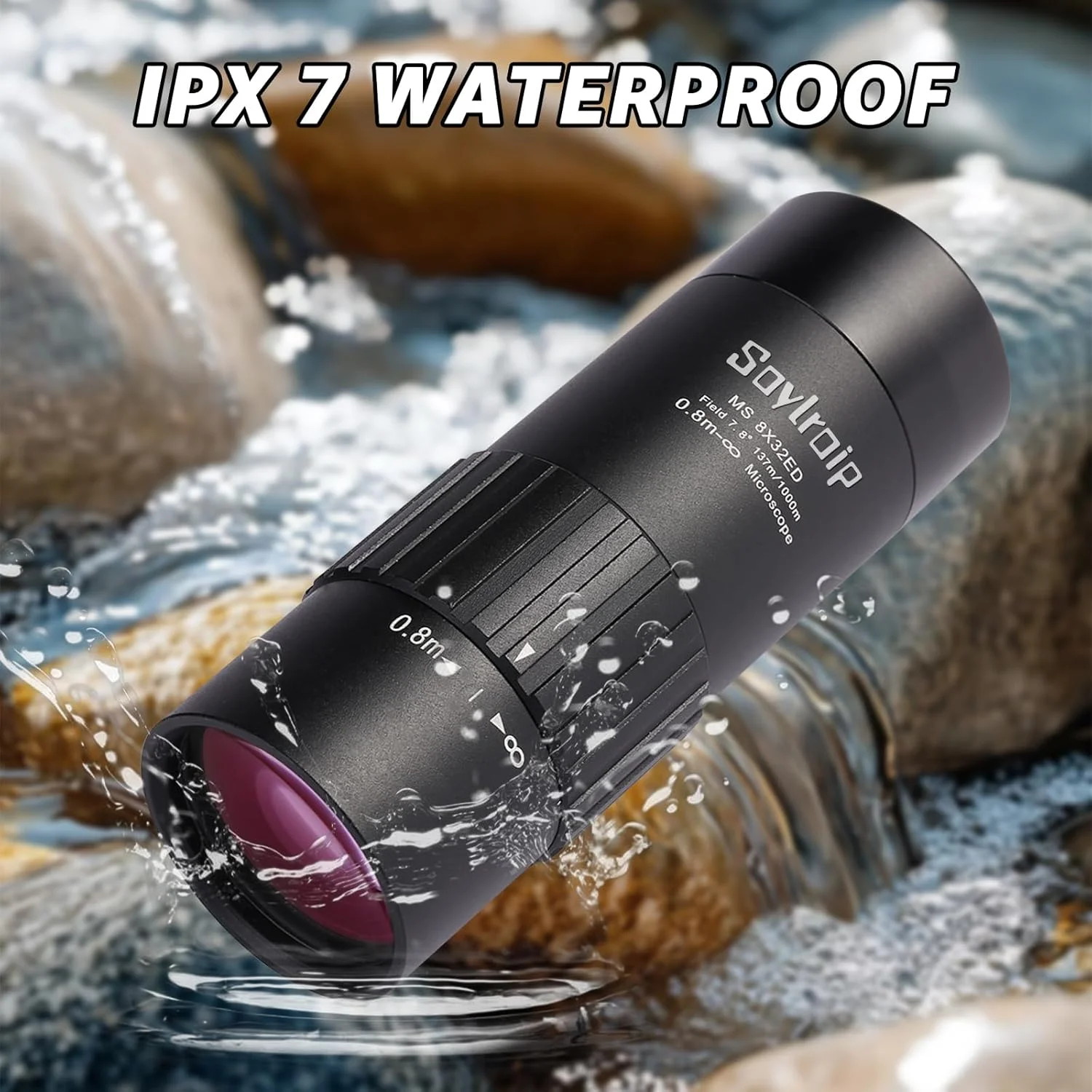 تلسکوپ تک چشمی 8x32 برای بزرگسالان، تلسکوپ تک چشمی فشرده و قابل حمل ضد آب با بند دستی، تلسکوپ جیبی سبک وزن برای شکار، تماشای پرندگان، پیاده روی و مسافرت (8x32) تلسکوپ تک چشمی 8x32 برای بزرگسالان، تلسکوپ تک چشمی فشرده و قابل حمل ضد آب با بند دستی، تلسکوپ جیبی سبک وزن برای شکار، تماشای پرندگان، پیاده روی و مسافرت (8x32)