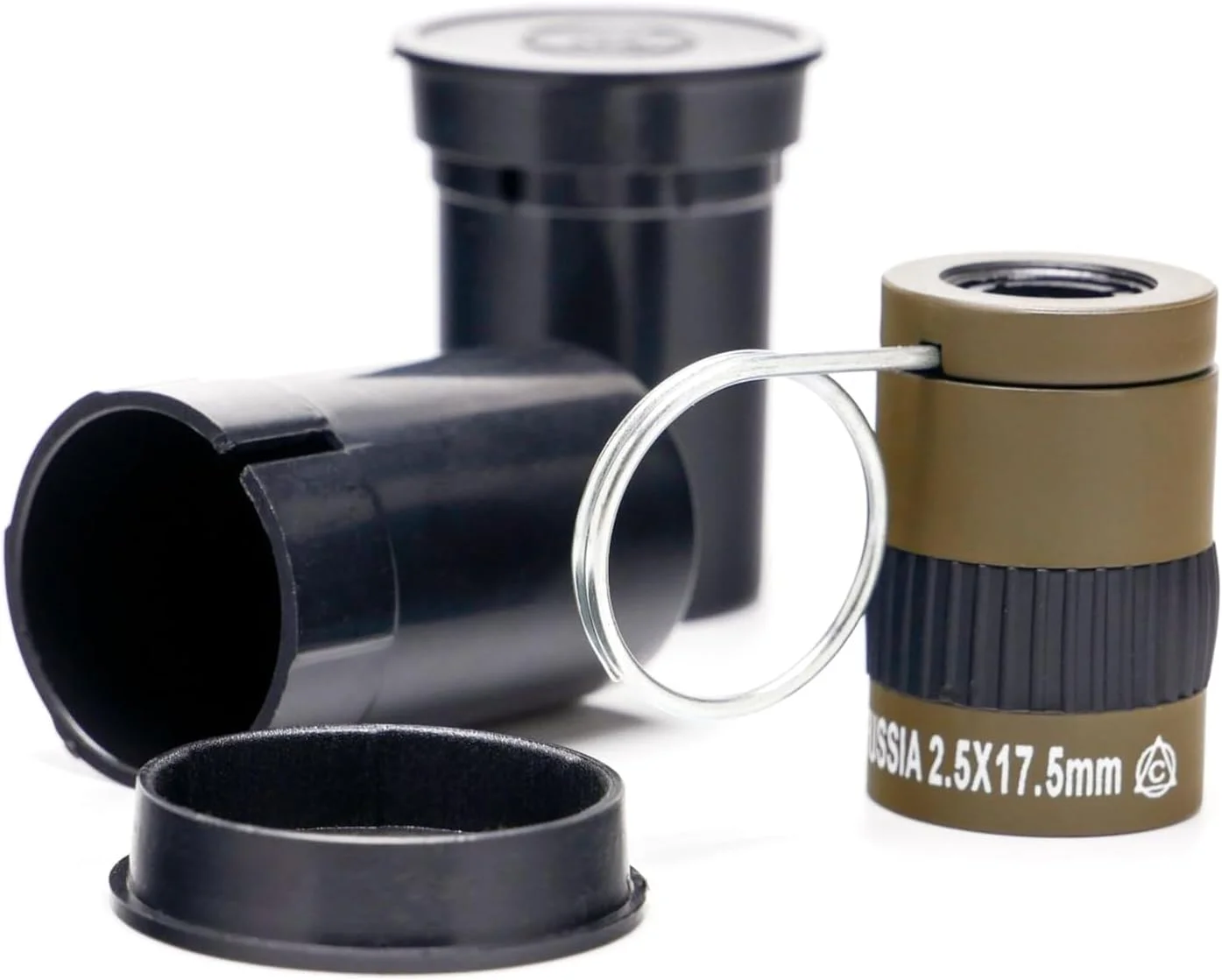 تک چشمی دستی مینیاتوری قابل حمل با نسبت بزرگنمایی 2.5 و ابعاد 19.5x23 میلی متر