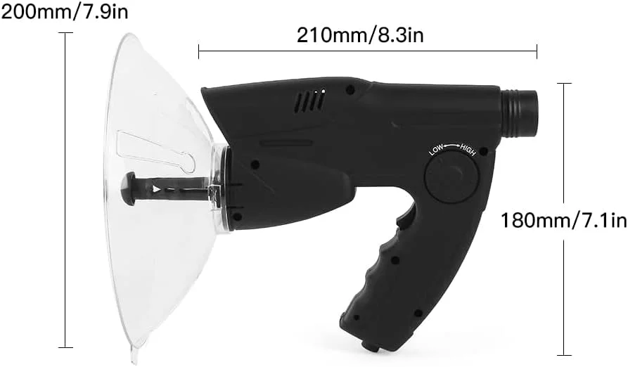 بشقاب جمع آوری کننده صدای سهموی 8X تک چشمی با تقویت کننده صدای هدفون، دستگاه شنود برای تماشای پرندگان از راه دور و دستگاه شنود پرندگان