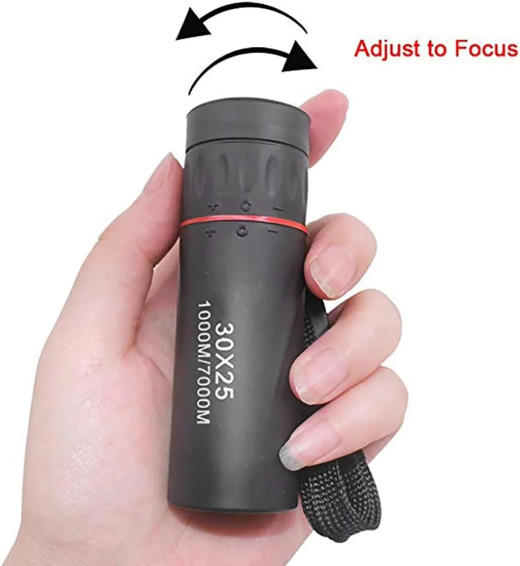 تلسکوپ تک چشمی قابل حمل 30x25 HD حرفه ای با قابلیت زوم، برد اپتیکال و میدان دید وسیع تلسکوپ تک چشمی قابل حمل 30x25 HD حرفه ای با قابلیت زوم، برد اپتیکال و میدان دید وسیع