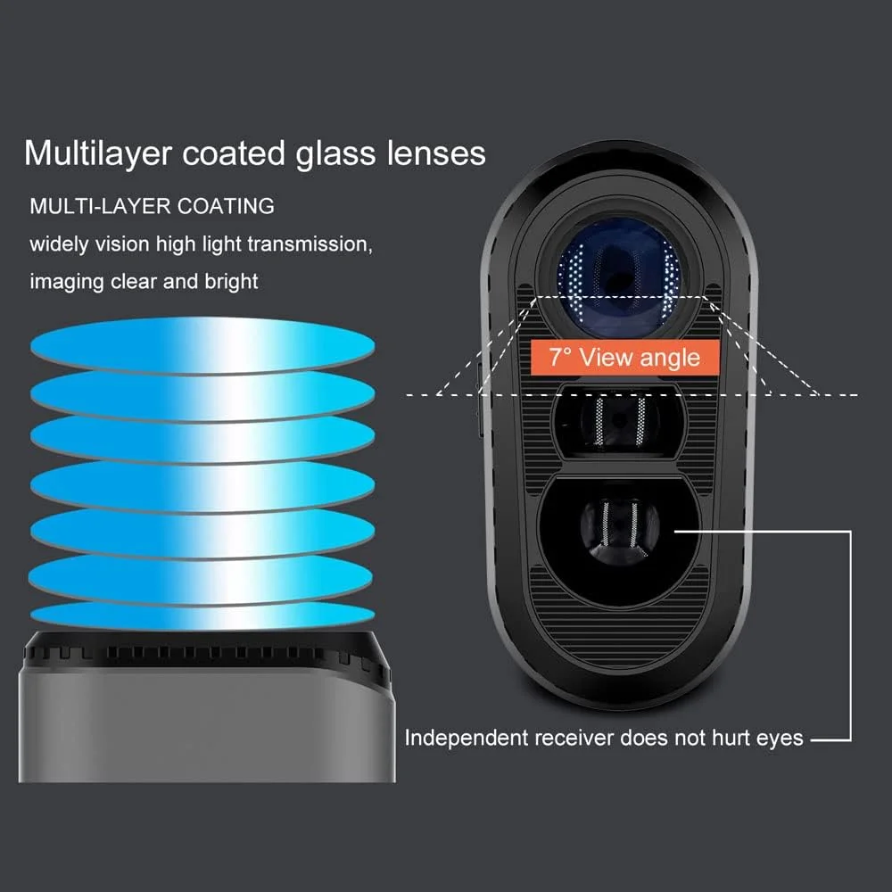 فایندر چند منظوره، متر، تلسکوپ های بیرونی، تک چشمی دیجیتال - فایندر زاویه، سرعت، ارتفاع، اندازه گیری با صفحه نمایش LCD