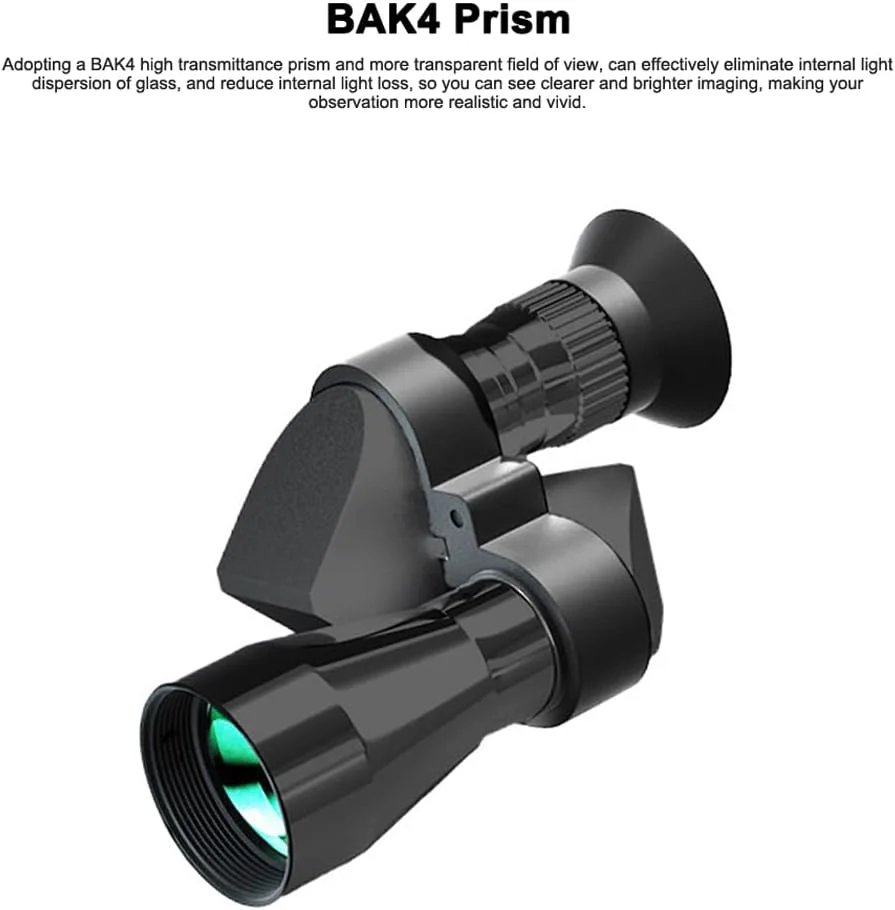 تلسکوپ تک چشمی جمع و جور قابل حمل، منشور BAK4 و لنز با پوشش سبز FMC به همراه گیره تلفن همراه برای تماشای پرندگان، ماهیگیری، مسافرت و گشت و گذار