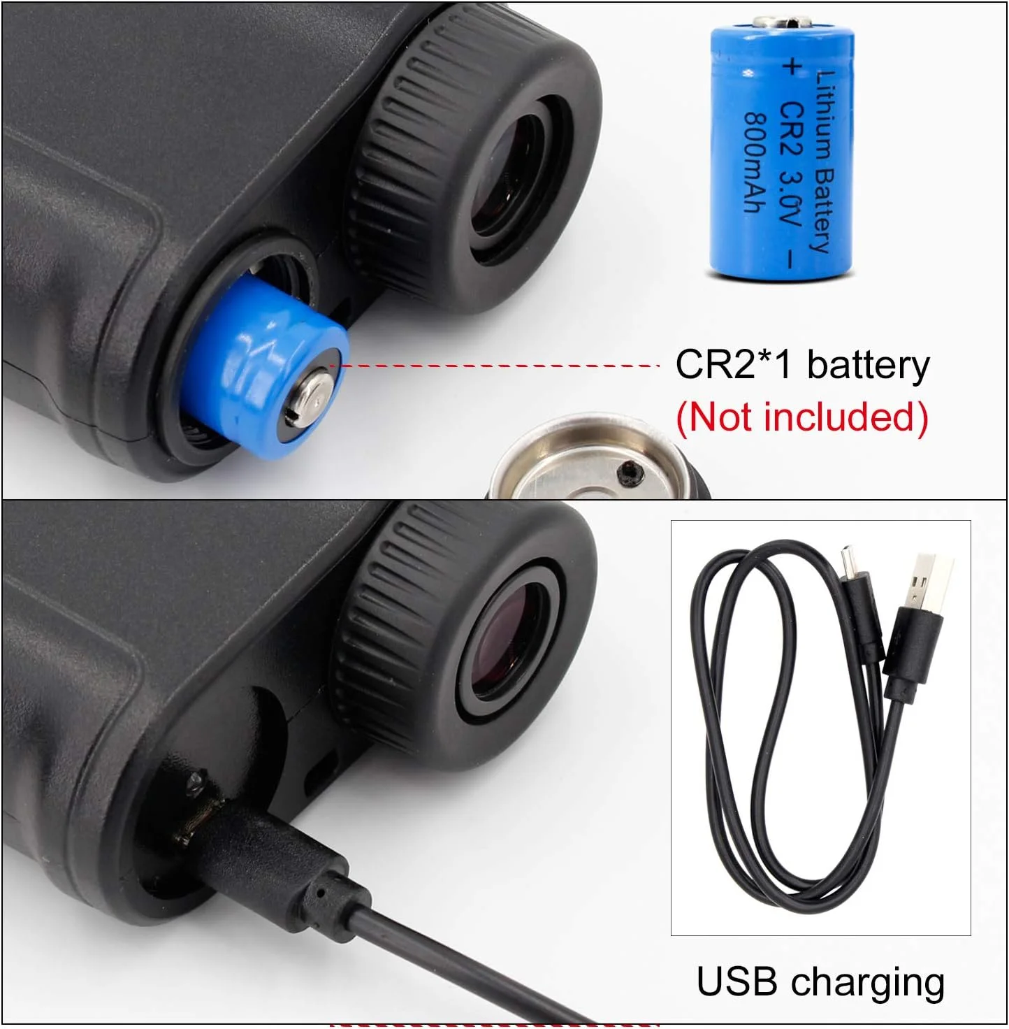 فایندر متر تلسکوپ بیرونی تک چشمی دیجیتال فایندر زاویه سرعت ارتفاع سنجش 450m/600m فاصله و دو نوع باتری اختیاری