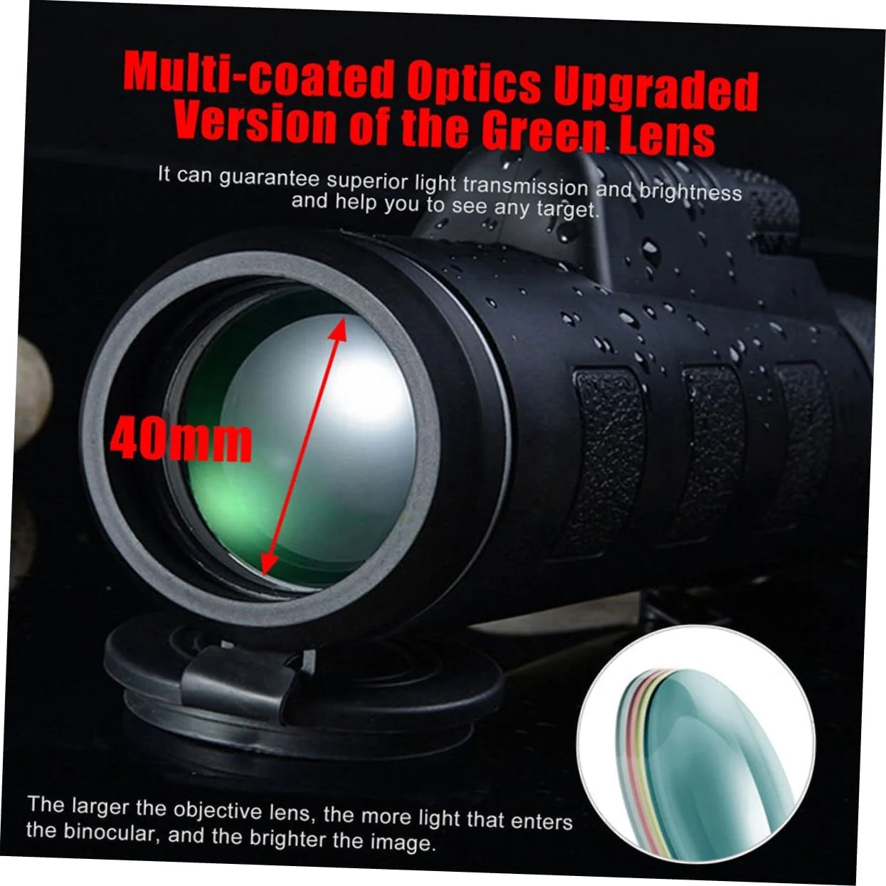 تلسکوپ تک چشمی Homoyoyo، جمع و جور، سبک وزن و قدرتمند برای تماشای پرندگان، کنسرت ها و ماجراجویی های فضای باز