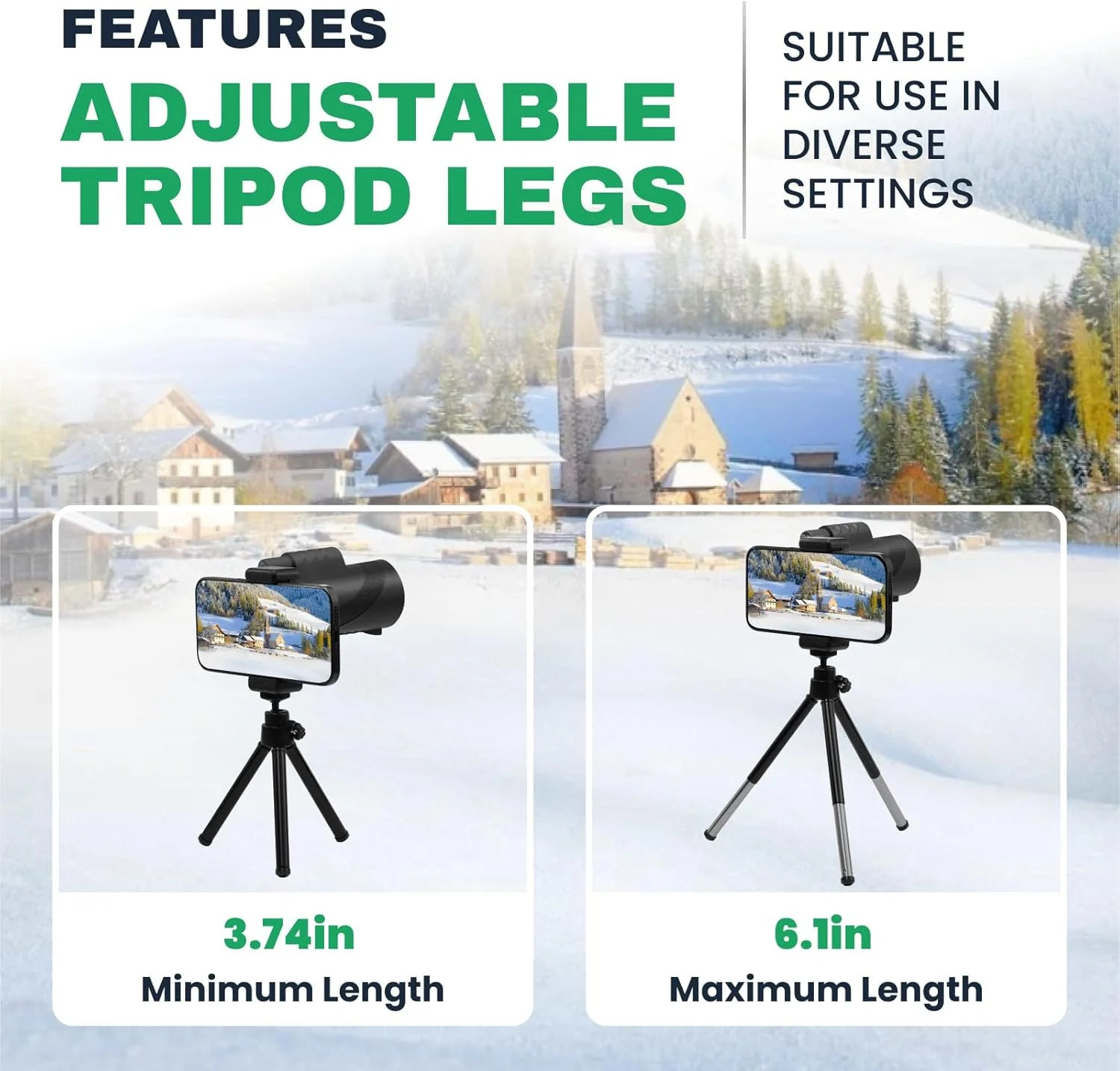 تلسکوپ تک چشمی 10x42 با قدرت بالا - ضد آب، ضد مه، ضد ضربه - ایده آل برای تماشای پرندگان، شکار، کمپینگ، پیاده روی و مشاهده حیات وحش