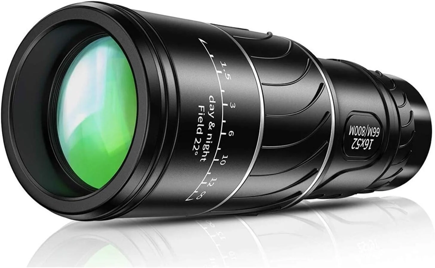 تک چشمی قابل حمل با فوکوس دوگانه 16x52 با تلسکوپ ضد آب و قدرت بالا برای گردشگری در فضای باز، تماشای پرندگان، مسافرت در فضای باز، مشکی